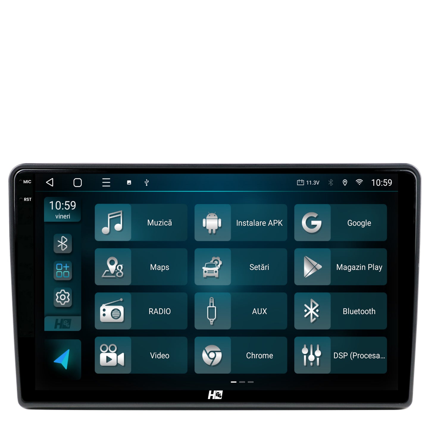 Navigatie 2K HUB64 Volkswagen / Skoda / Seat, Passat B5 / Golf IV / Sharan / T4-T5 / Jetta / Polo, 4GB RAM, Android, GPS, Wi-FI, Carplay, Android Auto, USB, Bluetooth, Radio, Waze, Touchscreen, 10.