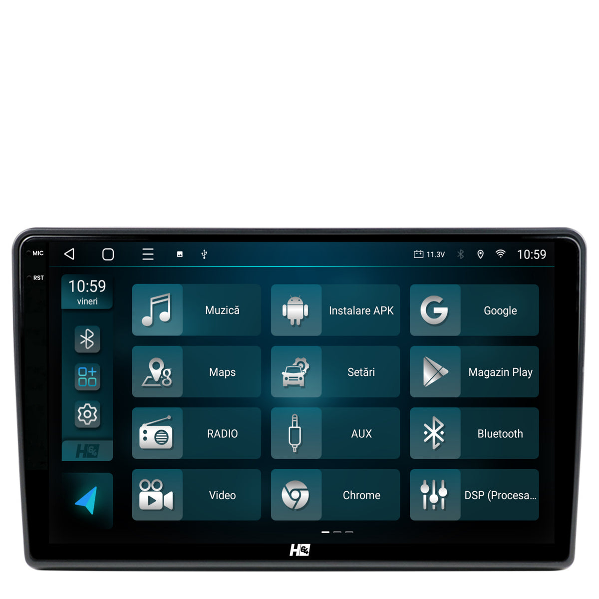 Navigatie 2K HUB64 Volkswagen / Skoda / Seat, Passat B5 / Golf IV / Sharan / T4-T5 / Jetta / Polo, 8GB RAM, Android, GPS, Wi-FI, Carplay, Android Auto, USB, Bluetooth, Radio, Waze, Touchscreen, 10.