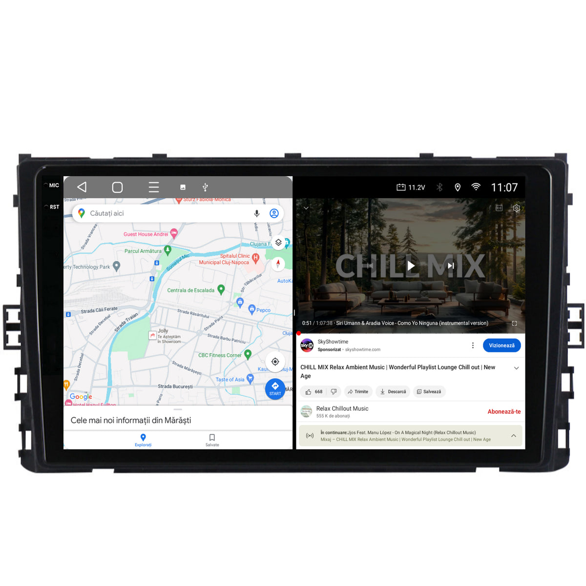 Navigatie 2K HUB64 Volkswagen Transporter / Caravelle (2020+), 8GB RAM, Android, Octacore, Slot Sim 4G, DSP, GPS, Wi-FI, Carplay, Android Auto, USB, Bluetooth, Waze, Touchscreen, 9.5 Inch