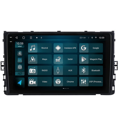 Navigatie 2K HUB64 Volkswagen Transporter / Caravelle (2020+), 4GB RAM, Android, Octacore, Slot Sim 4G, DSP, GPS, Wi-FI, Carplay, Android Auto, USB, Bluetooth, Waze, Touchscreen, 9.5 Inch
