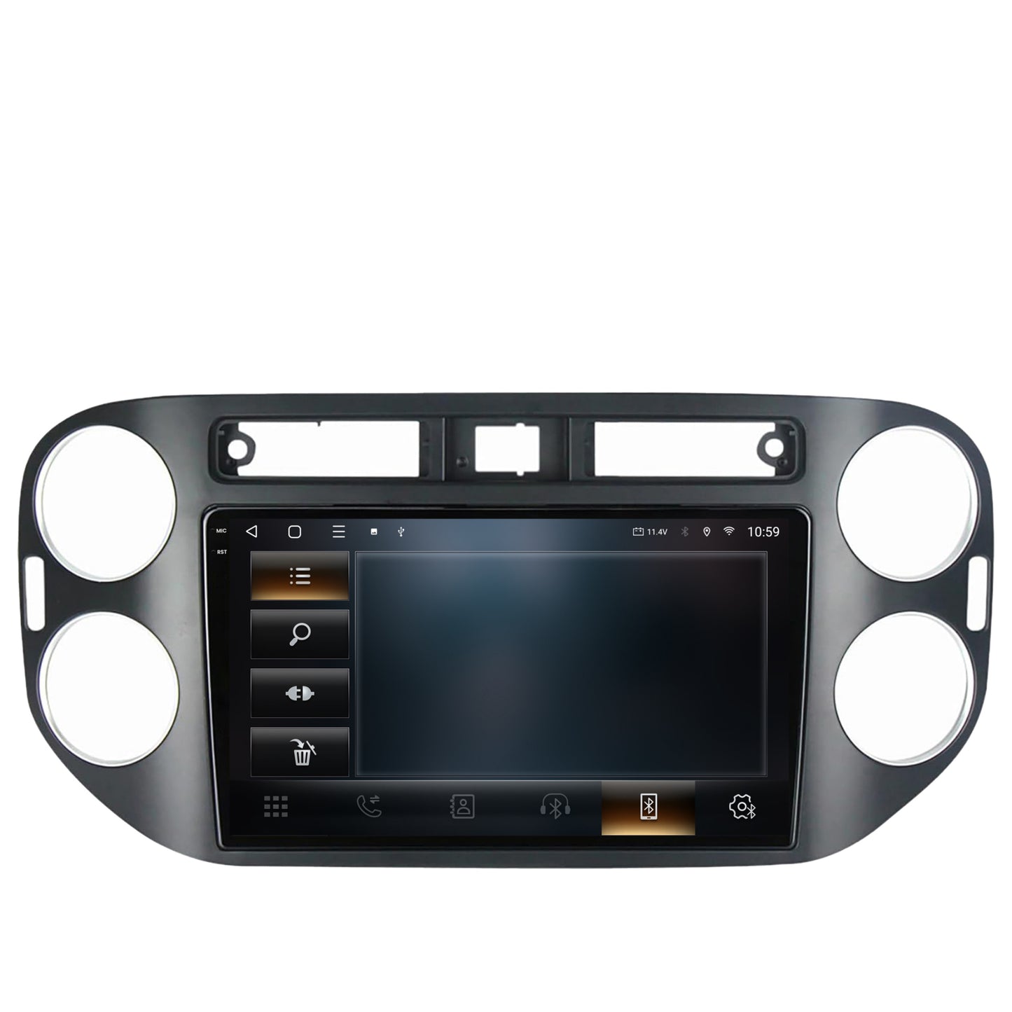 Navigatie 2K HUB64 Volkswagen Tiguan (2010-2016), 4GB RAM, Android, Octacore, Slot Sim 4G, DSP, GPS, Wi-FI, Carplay, Android Auto, USB, Bluetooth, Waze, Touchscreen, 9.5 Inch