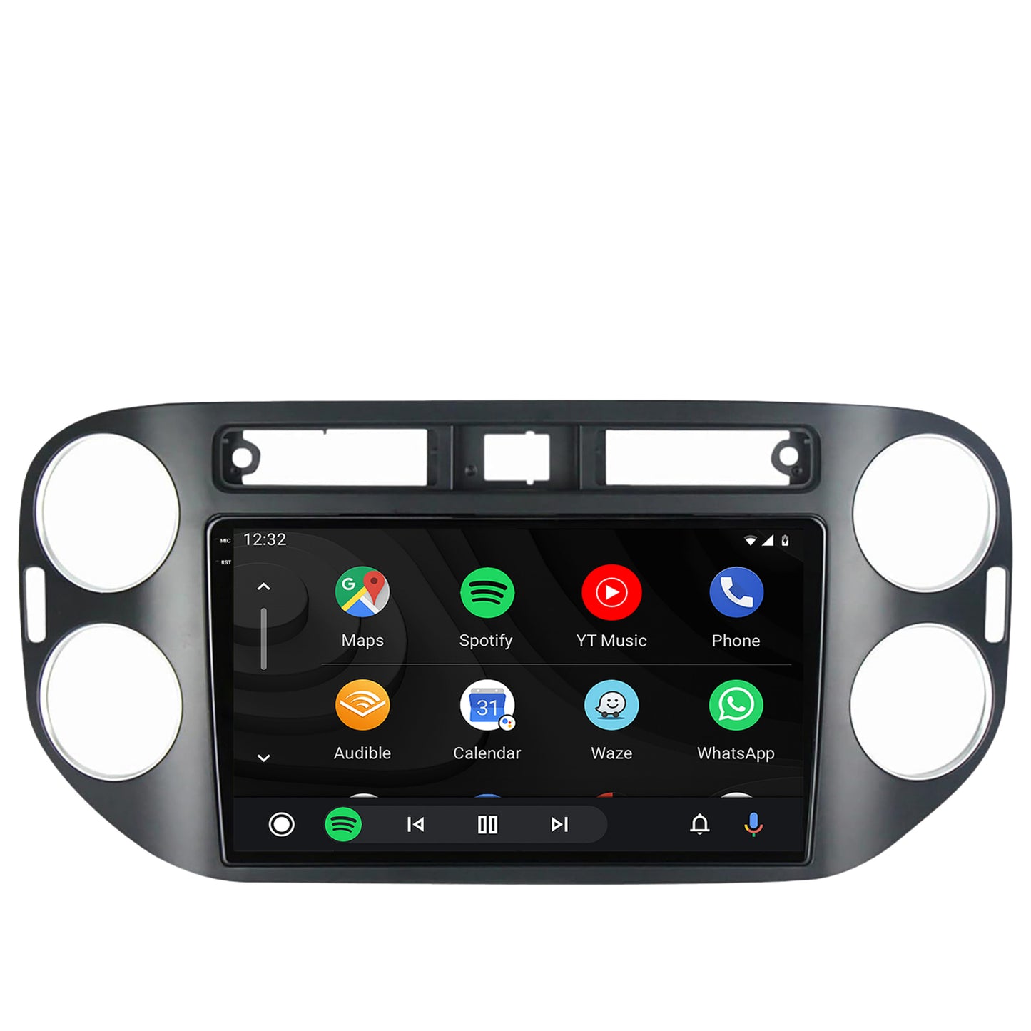 Navigatie 2K HUB64 Volkswagen Tiguan (2010-2016), 8GB RAM, Android, Octacore, Slot Sim 4G, DSP, GPS, Wi-FI, Carplay, Android Auto, USB, Bluetooth, Waze, Touchscreen, 9.5 Inch
