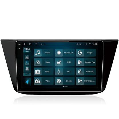 Navigatie 2K HUB64 Volkswagen Tiguan (2016+), 8GB RAM, Android, Octacore, Slot Sim 4G, DSP, GPS, Wi-FI, Carplay, Android Auto, USB, Bluetooth, Waze, Touchscreen, 10.36 Inch