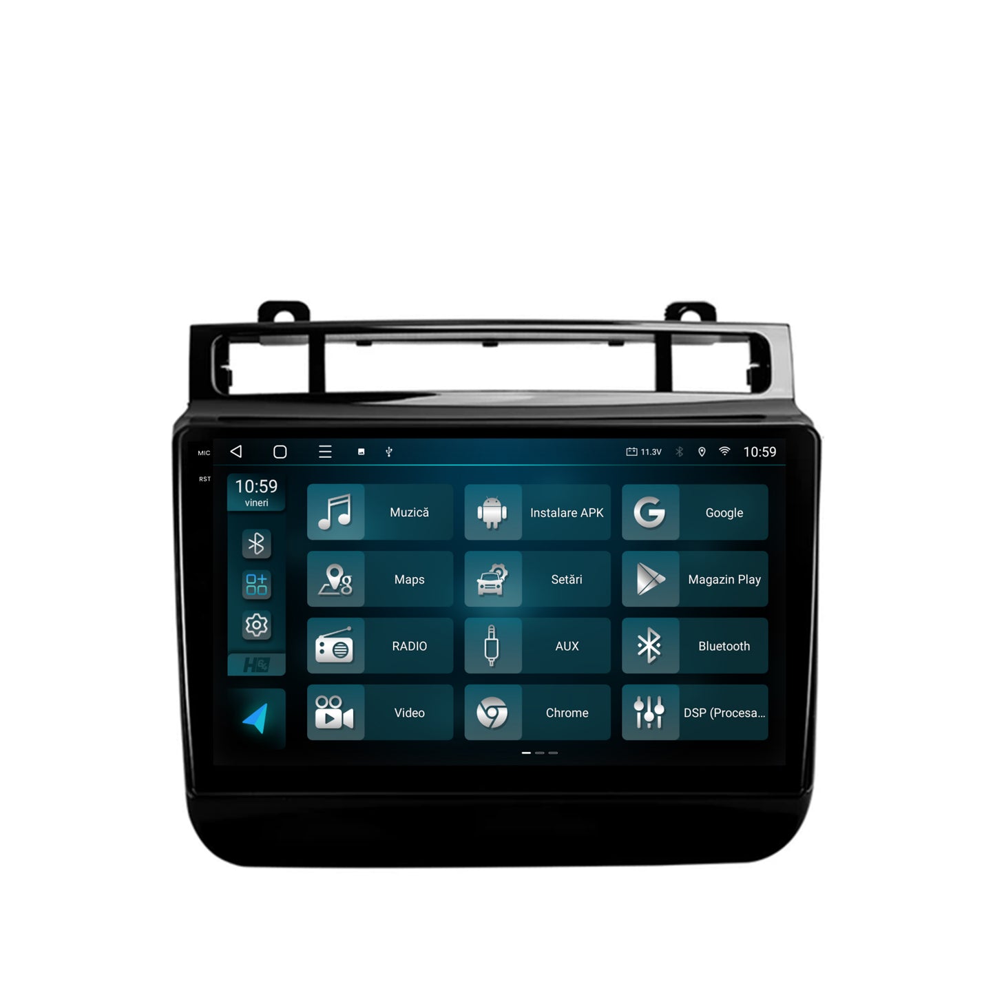 Navigatie 2K HUB64 Volkswagen Touareg (2010-2018), 8GB RAM, Android, Octacore, Slot Sim 4G, DSP, GPS, Wi-FI, Carplay, Android Auto, USB, Bluetooth, Waze, Touchscreen, 9.5 Inch