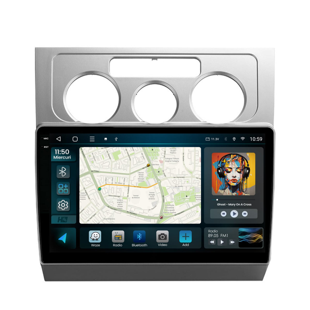 Navigatie 2K HUB64 Volkswagen Touran (2003-2010), 4GB RAM, Android, Octacore, Slot Sim 4G, DSP, GPS, Wi-FI, Carplay, Android Auto, USB, Bluetooth, Waze, Touchscreen, 10.36 Inch