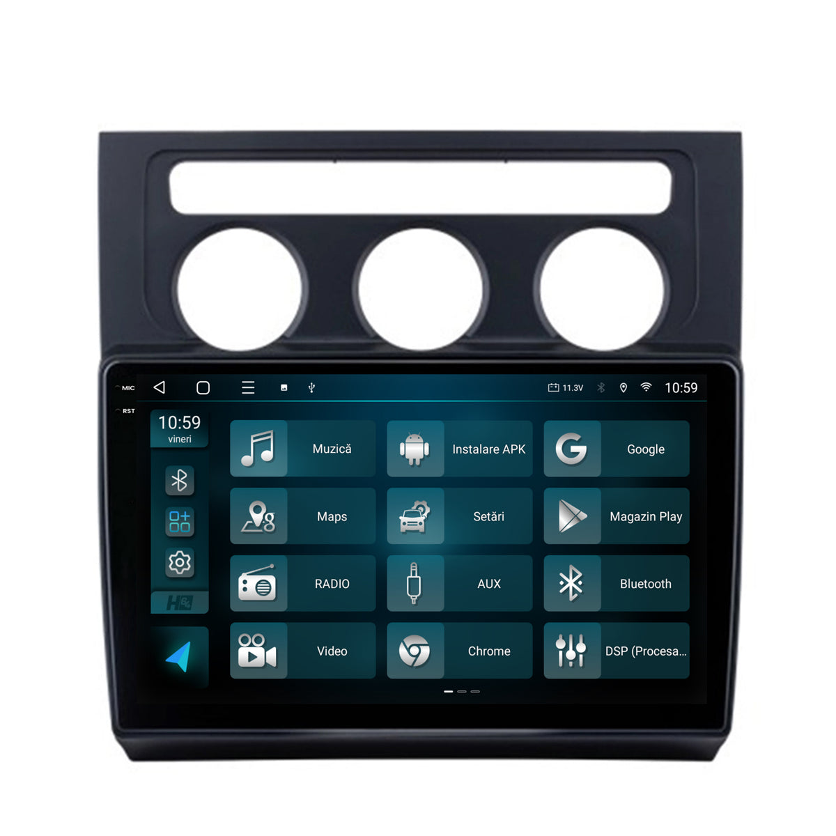 Navigatie 2K HUB64 Volkswagen Touran (2003-2010), 8GB RAM, Android, Octacore, Slot Sim 4G, DSP, GPS, Wi-FI, Carplay, Android Auto, USB, Bluetooth, Waze, Touchscreen, 10.36 Inch