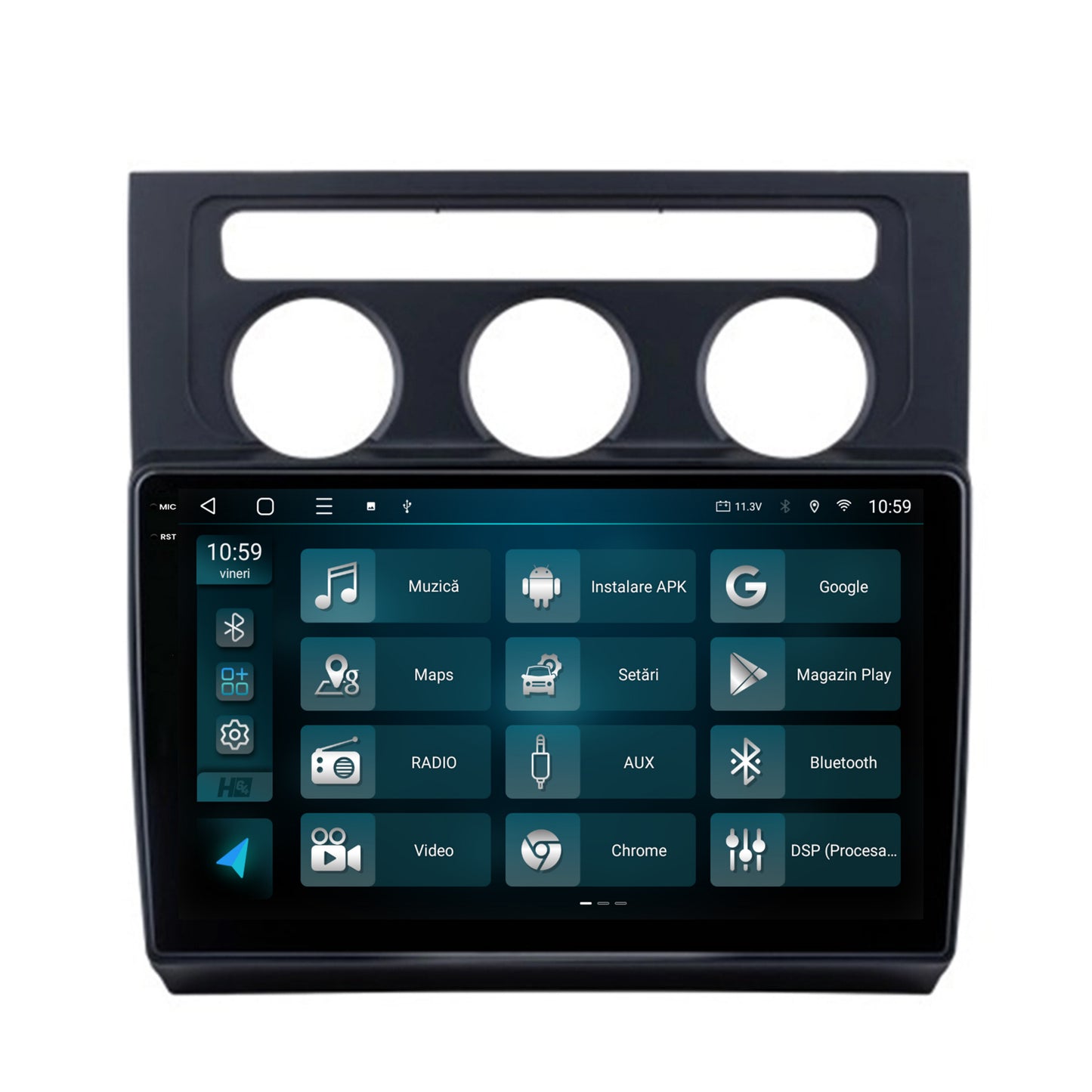 Navigatie 2K HUB64 Volkswagen Touran (2003-2010), 8GB RAM, Android, Octacore, Slot Sim 4G, DSP, GPS, Wi-FI, Carplay, Android Auto, USB, Bluetooth, Waze, Touchscreen, 10.36 Inch