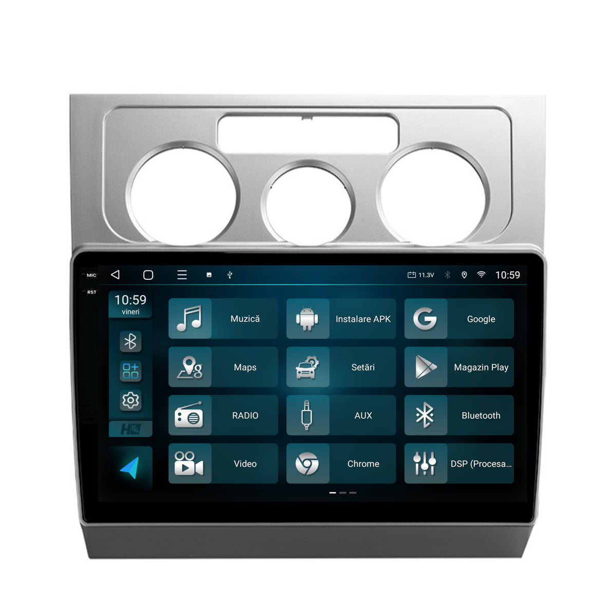 Navigatie 2K HUB64 Volkswagen Touran (2003-2010), 8GB RAM, Android, Octacore, Slot Sim 4G, DSP, GPS, Wi-FI, Carplay, Android Auto, USB, Bluetooth, Waze, Touchscreen, 10.36 Inch