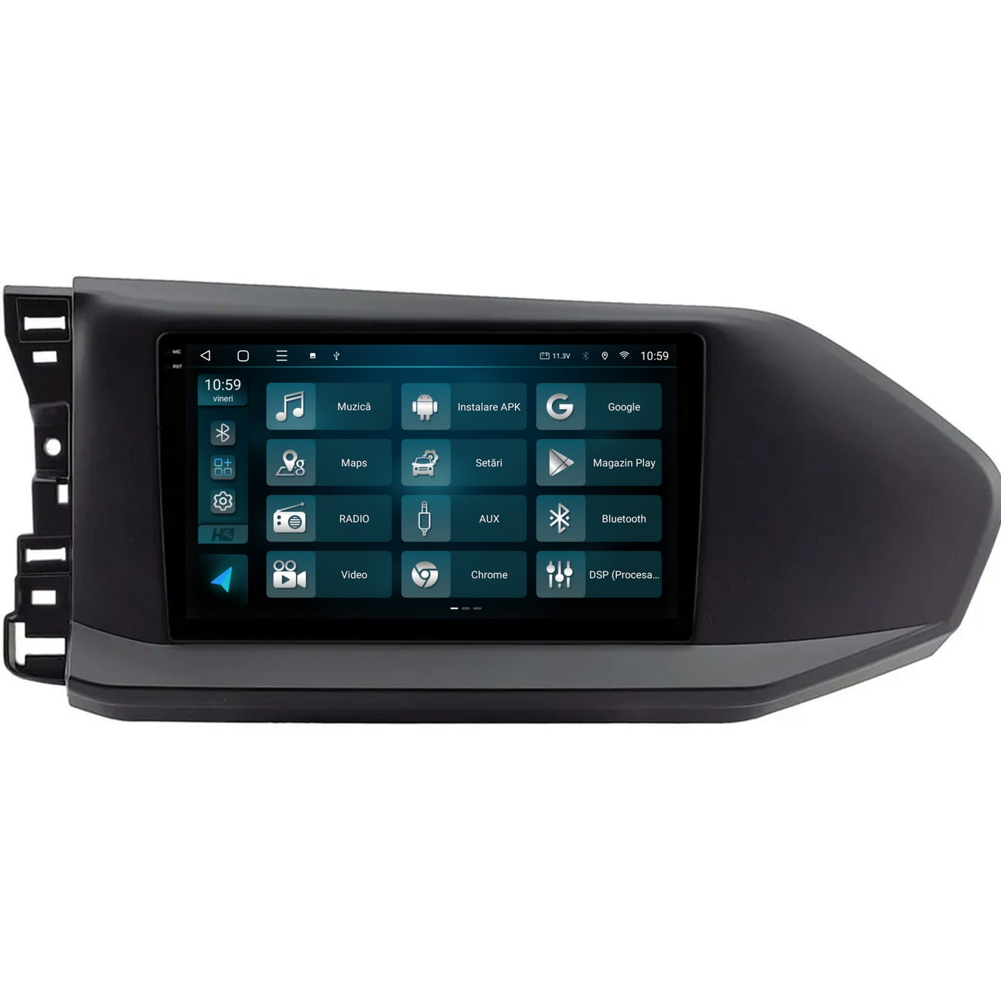 Navigatie 2K HUB64 Volkswagen Caddy (2023+), 8GB RAM, Android, Octacore, Slot Sim 4G, DSP, GPS, Wi-FI, Carplay, Android Auto, USB, Bluetooth, Waze, Touchscreen, 9 Inch