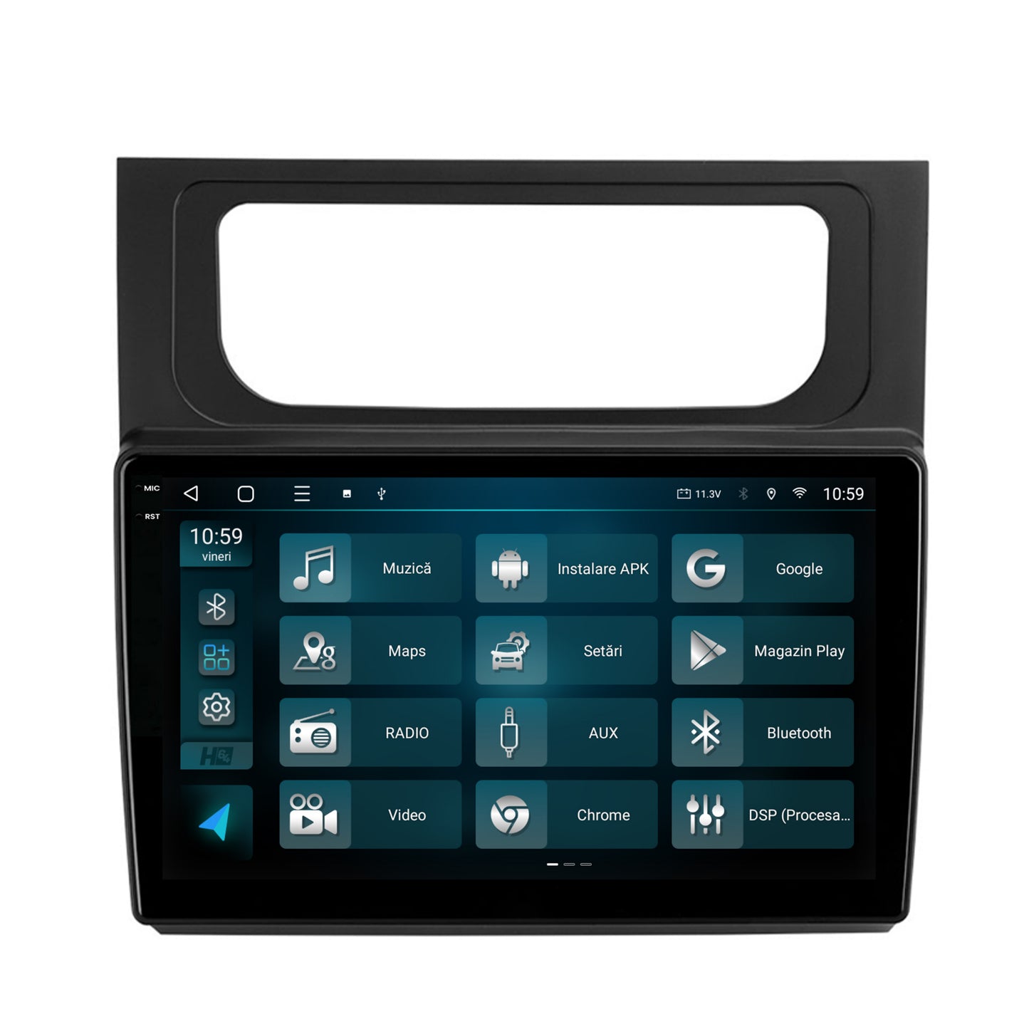 Navigatie 2K HUB64 Volkswagen Touran (2010-2016), 8GB RAM, Android, Octacore, Slot Sim 4G, DSP, GPS, Wi-FI, Carplay, Android Auto, USB, Bluetooth, Waze, Touchscreen, 10.36 Inch