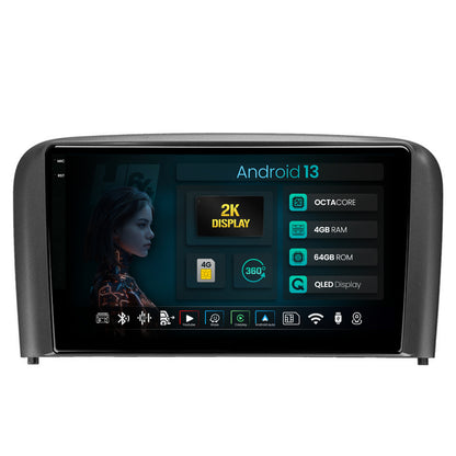 Navigatie 2K HUB64 Volvo S80 (1998-2004), 4GB RAM, Android, Octacore, Slot Sim 4G, DSP, GPS, Wi-FI, Carplay, Android Auto, USB, Bluetooth, Waze, Touchscreen, 9.5 Inch