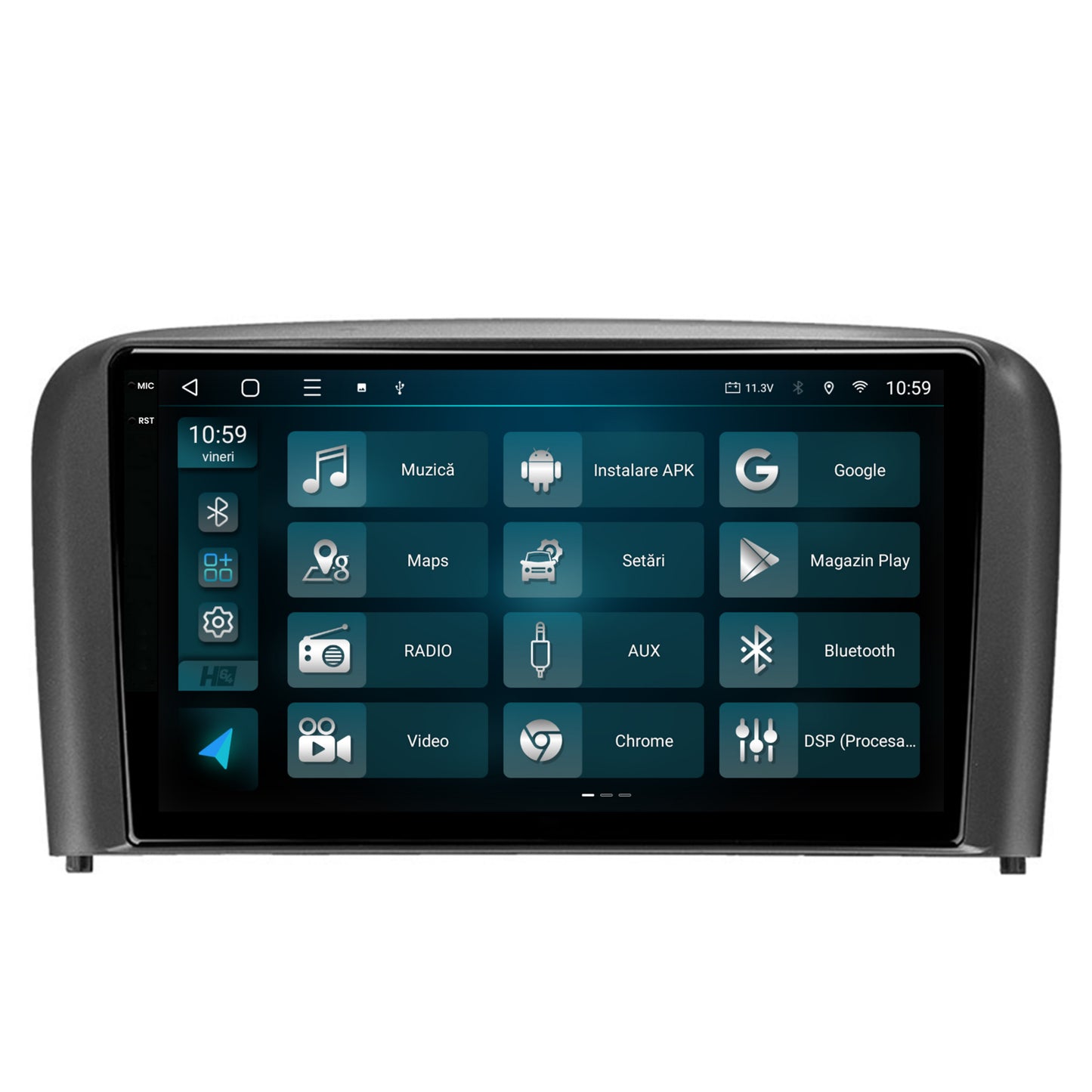Navigatie 2K HUB64 Volvo S80 (1998-2004), 8GB RAM, Android, Octacore, Slot Sim 4G, DSP, GPS, Wi-FI, Carplay, Android Auto, USB, Bluetooth, Waze, Touchscreen, 9.5 Inch