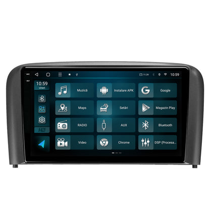Navigatie 2K HUB64 Volvo S80 (1998-2004), 8GB RAM, Android, Octacore, Slot Sim 4G, DSP, GPS, Wi-FI, Carplay, Android Auto, USB, Bluetooth, Waze, Touchscreen, 9.5 Inch