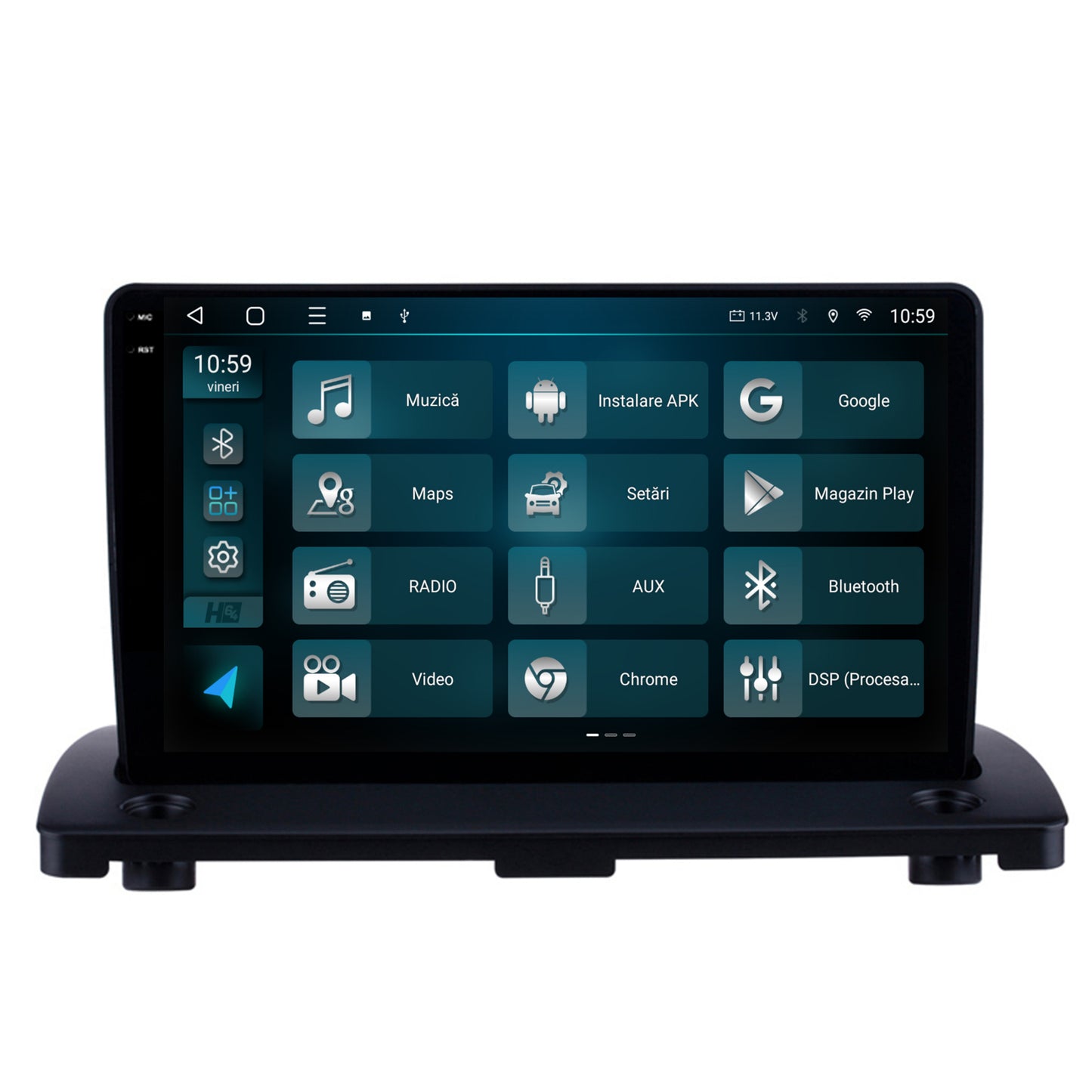 Navigatie 2K HUB64 Volvo XC90 (2002-2014), 4GB RAM, Android, Octacore, Slot Sim 4G, DSP, GPS, Wi-FI, Carplay, Android Auto, USB, Bluetooth, Waze, Touchscreen, 9.5 Inch