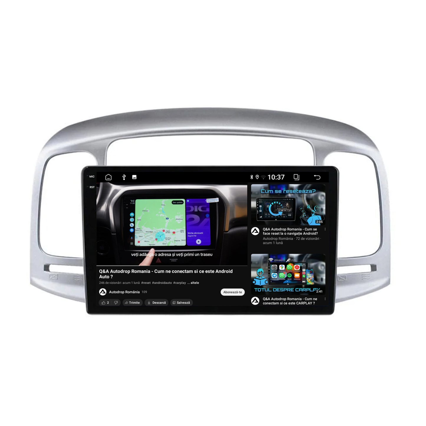 Navigatie 2K Hyundai Accent (2006-2011), Android, S-Quadcore / 4GB RAM + 64GB ROM, 9.5 Inch - AD-BGS90042K+AD-BGRKIT211