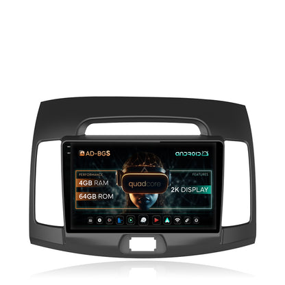 Navigatie 2K Hyundai Elantra (2006-2011), Android, S-Quadcore / 4GB RAM + 64GB ROM, 9.5 Inch - AD-BGS90042K+AD-BGRKIT178