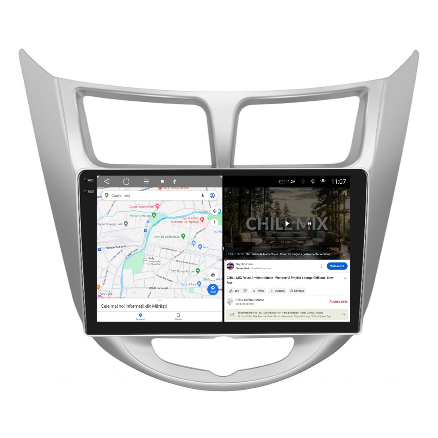 Navigatie 2K Hyundai Accent (2011-2016), Android, S-Quadcore / 4GB RAM + 64GB ROM, 9.5 Inch - AD-BGS90042K+AD-BGRKIT212