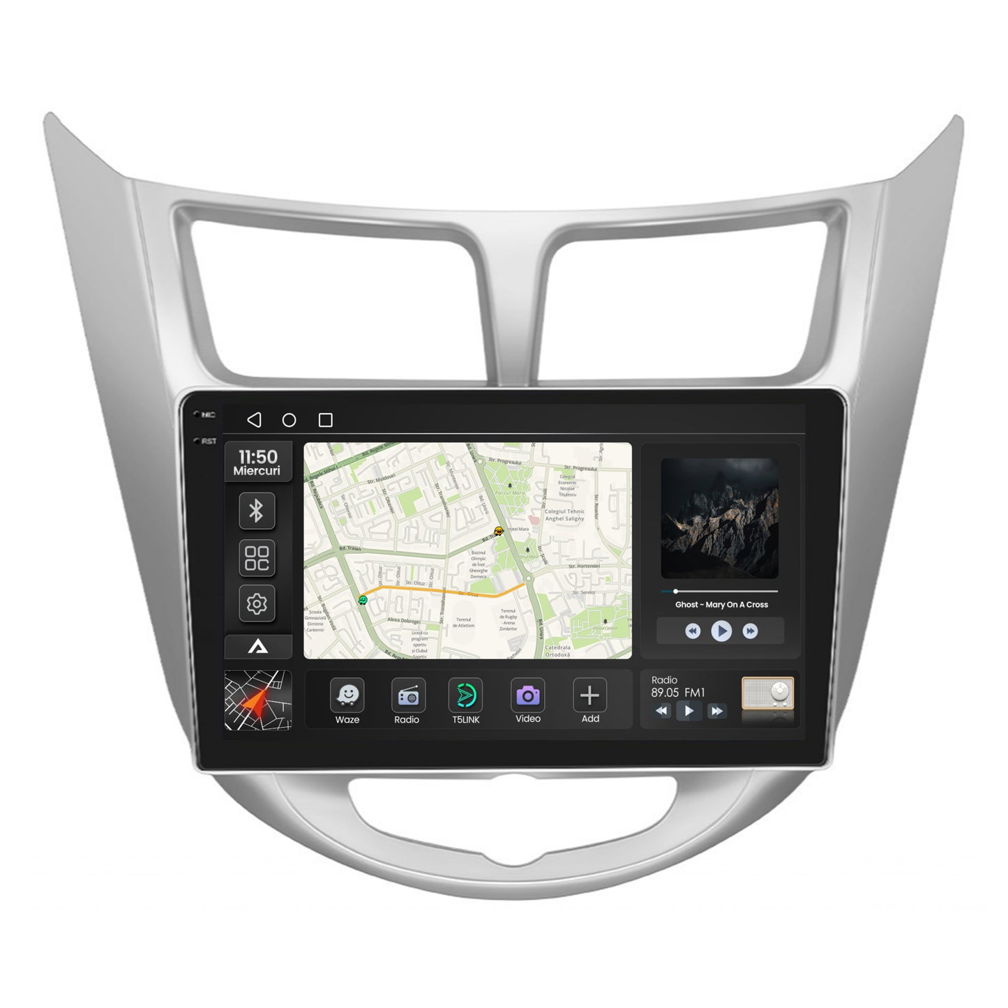 Navigatie 2K Hyundai Accent (2011-2016), Android, S-Quadcore / 4GB RAM + 64GB ROM, 9.5 Inch - AD-BGS90042K+AD-BGRKIT212