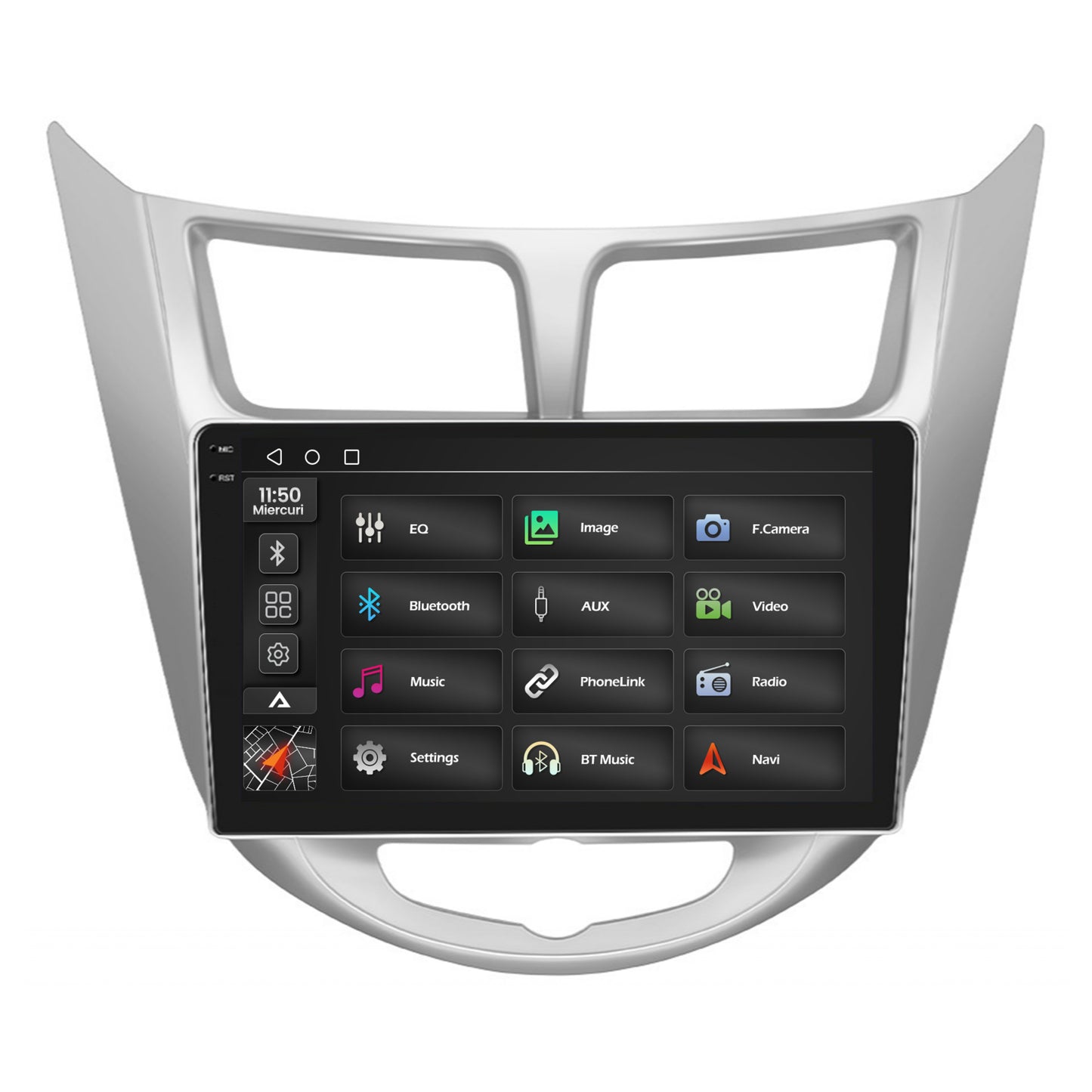 Navigatie 2K Hyundai Accent (2011-2016), Android, S-Quadcore / 4GB RAM + 64GB ROM, 9.5 Inch - AD-BGS90042K+AD-BGRKIT212