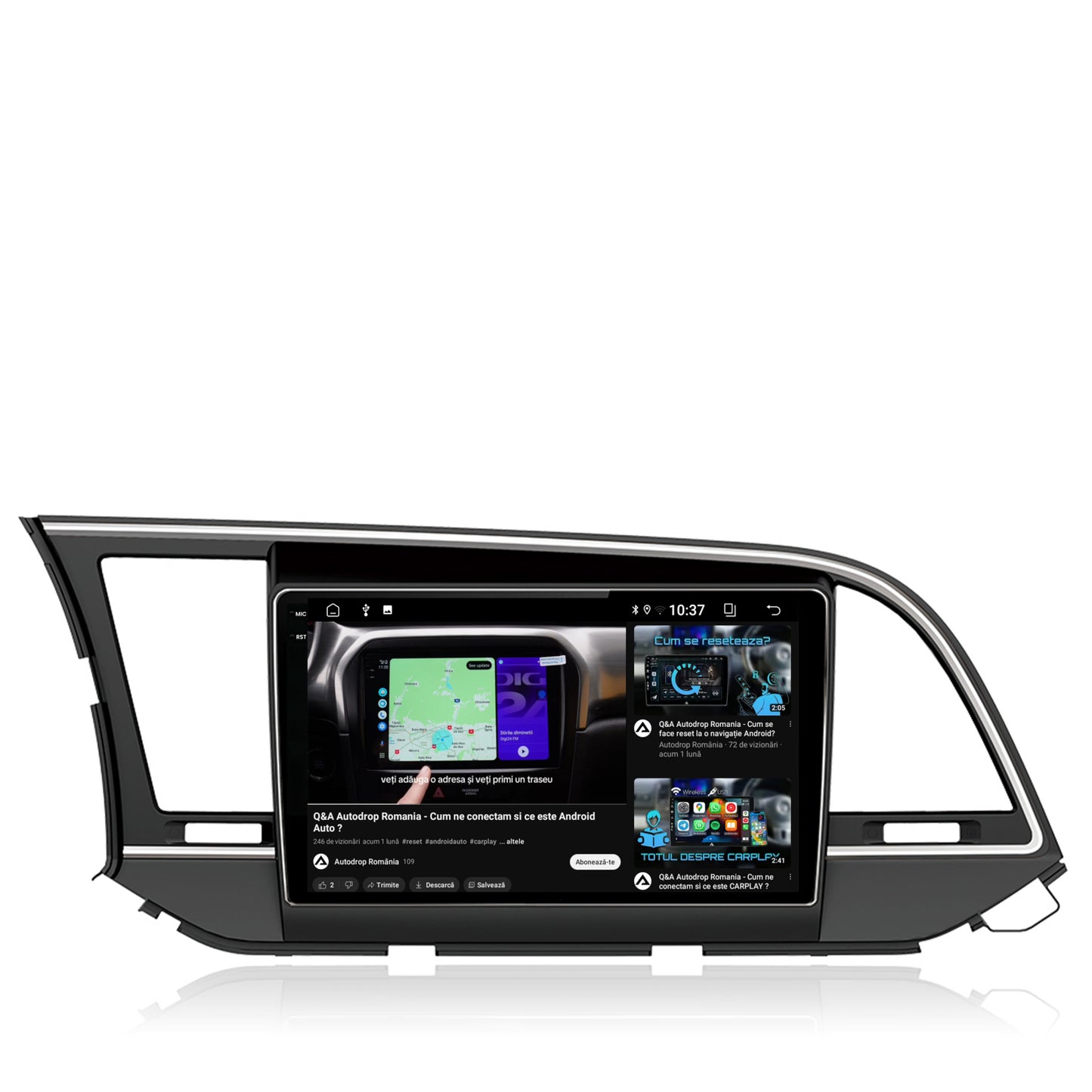 Navigatie 2K Hyundai Elantra (2015-2018), Android, S-Quadcore / 4GB RAM + 64GB ROM, 9.5 Inch - AD-BGS90042K+AD-BGRKIT180