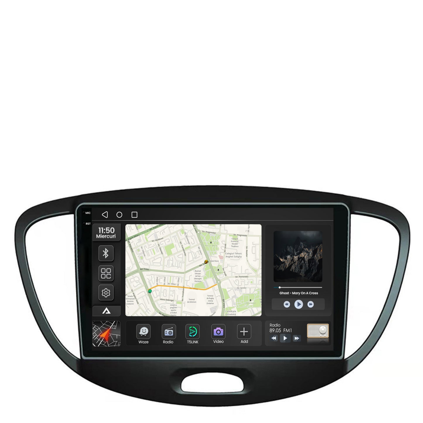 Navigatie 2K Hyundai I10 (2007-2013), Android, S-Quadcore / 4GB RAM + 64GB ROM, 9.5 Inch - AD-BGS90042K+AD-BGRKIT198