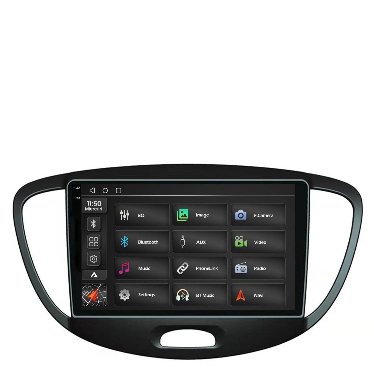 Navigatie 2K Hyundai I10 (2007-2013), Android, S-Quadcore / 4GB RAM + 64GB ROM, 9.5 Inch - AD-BGS90042K+AD-BGRKIT198
