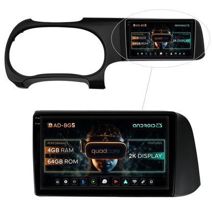 Navigatie 2K Hyundai I10 (2020+), Android, S-Quadcore / 4GB RAM + 64GB ROM, 9.5 Inch - AD-BGS90042K+AD-BGRKIT221