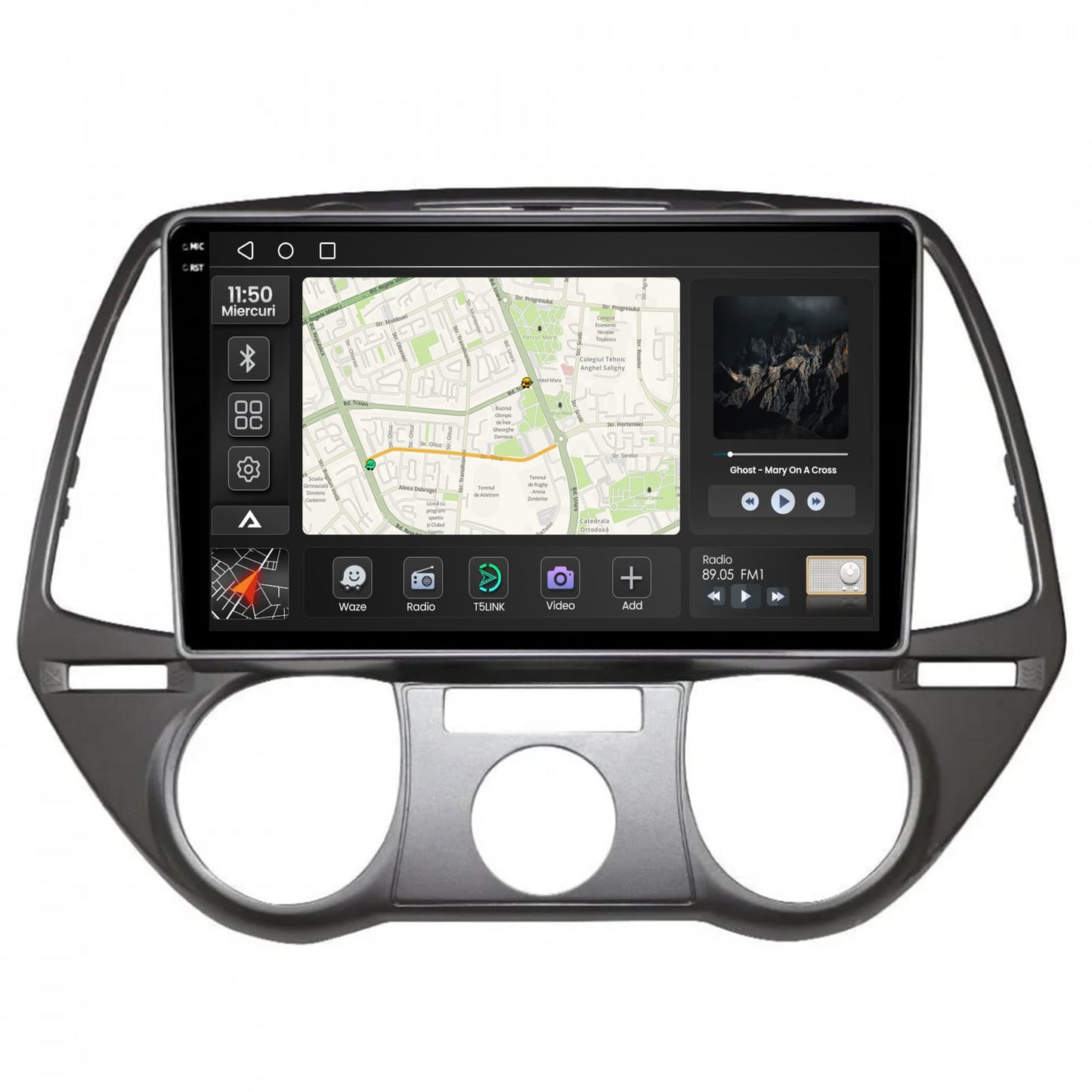 Navigatie 2K Hyundai I20 (2008-2012), Android, S-Quadcore / 4GB RAM + 64GB ROM, 9.5 Inch - AD-BGS90042K+AD-BGRKIT194