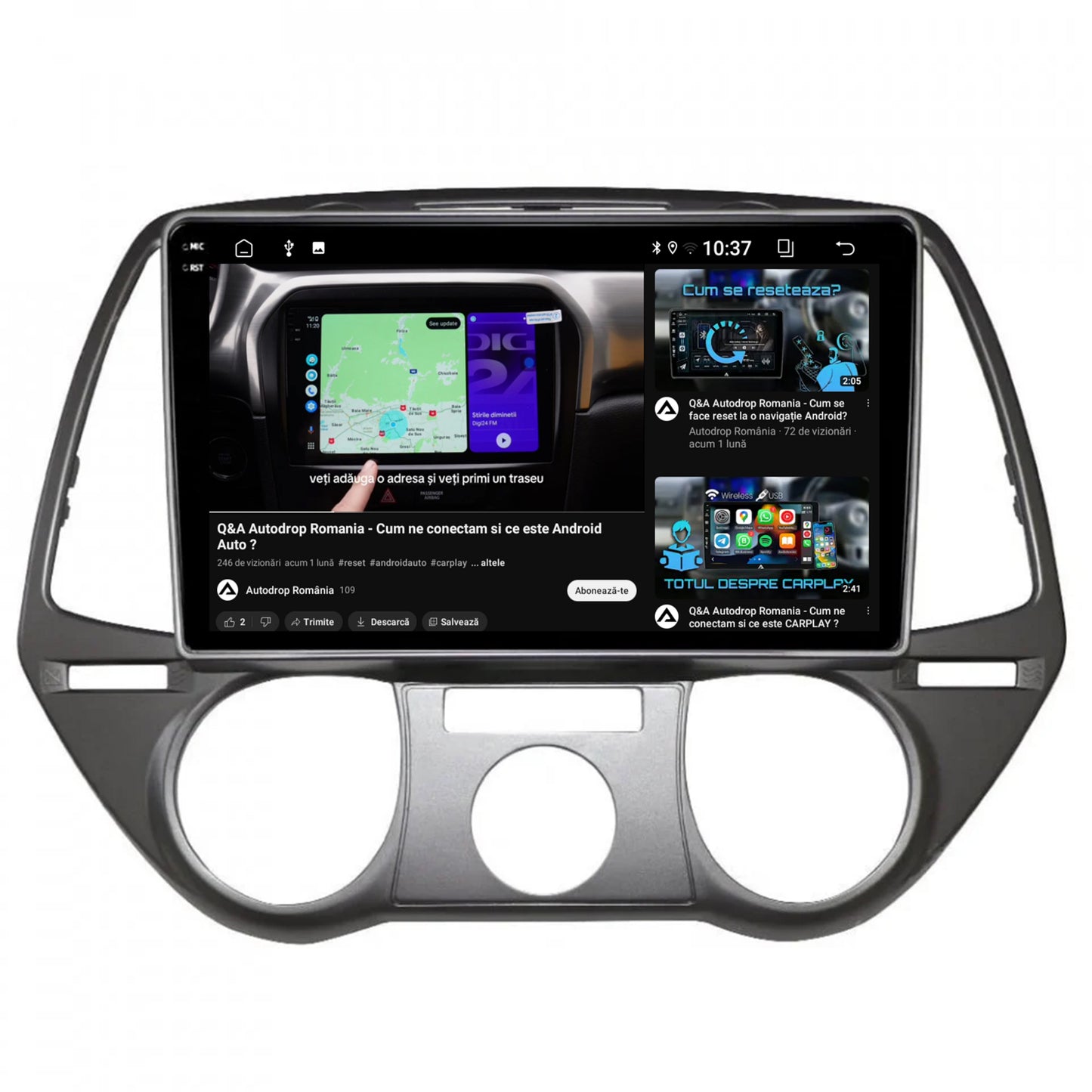 Navigatie 2K Hyundai I20 (2008-2012), Android, S-Quadcore / 4GB RAM + 64GB ROM, 9.5 Inch - AD-BGS90042K+AD-BGRKIT194