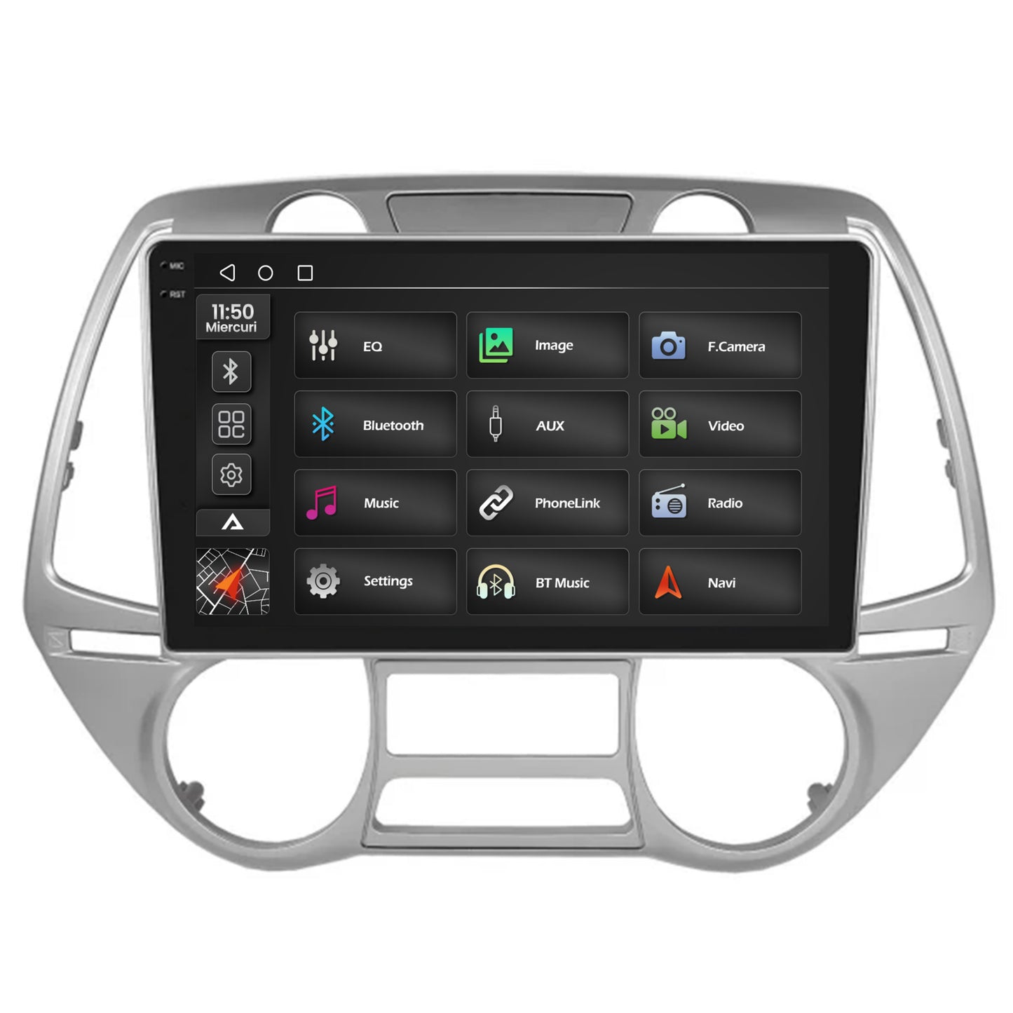 Navigatie 2K Hyundai I20 (2008-2012), Android, S-Quadcore / 4GB RAM + 64GB ROM, 9.5 Inch - AD-BGS90042K+AD-BGRKIT219V2