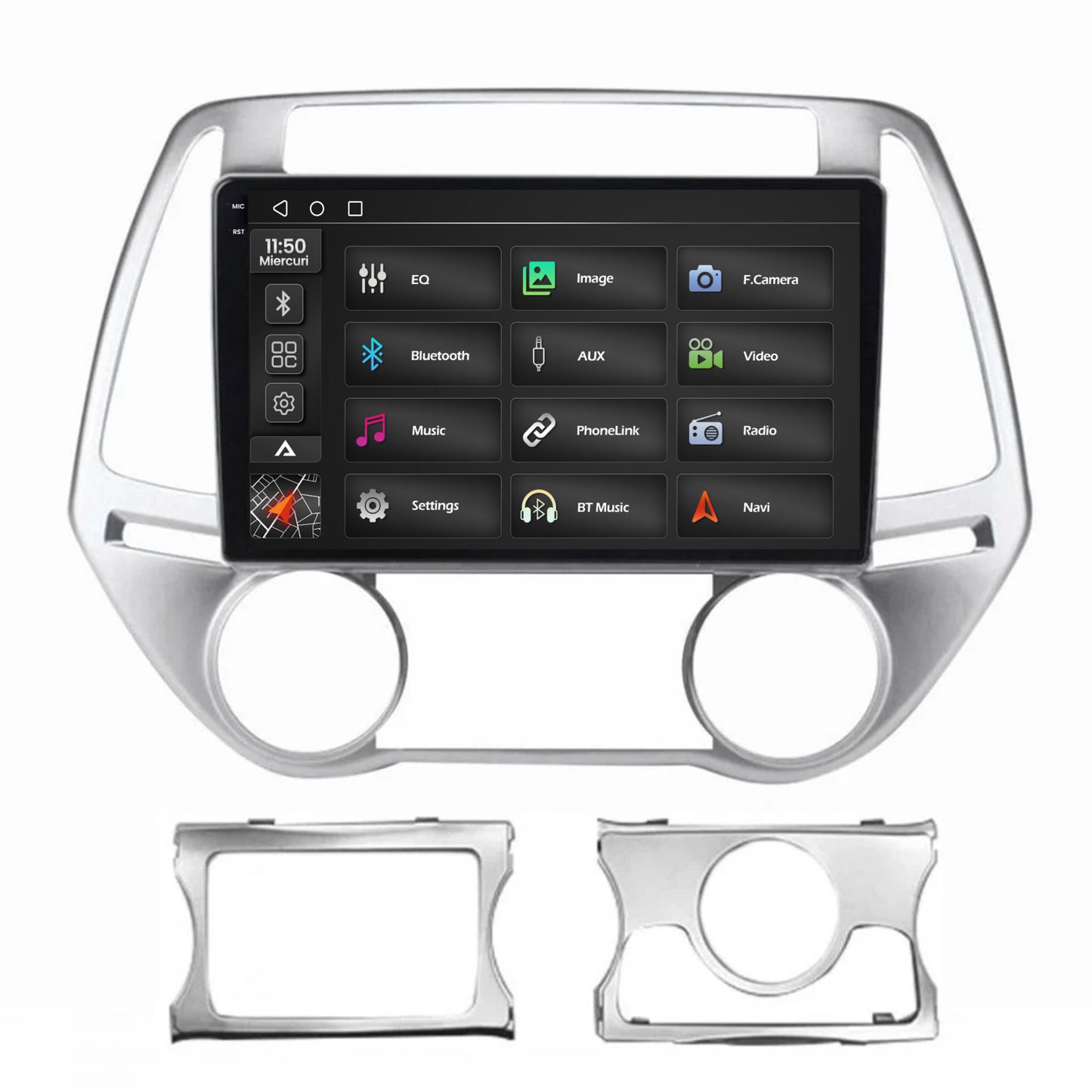 Navigatie 2K Hyundai I20 (2012-2014), Android, S-Quadcore / 4GB RAM + 64GB ROM, 9.5 Inch - AD-BGS90042K+AD-BGRKIT218