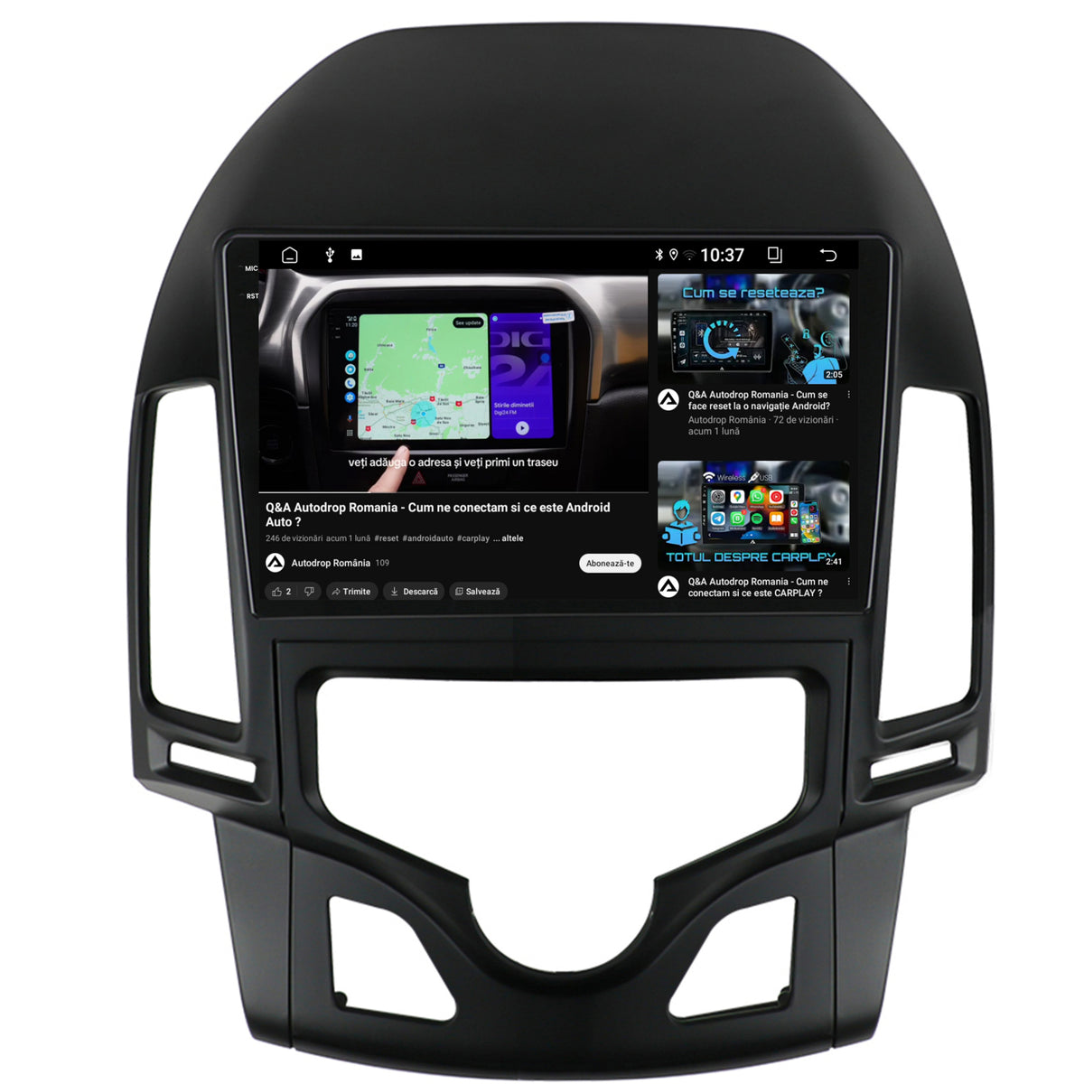 Navigatie 2K Hyundai I30 (2007-2012), Clima Automata, Android, S-Quadcore / 4GB RAM + 64GB ROM, 9.5 Inch - AD-BGS90042K+AD-BGRKIT216
