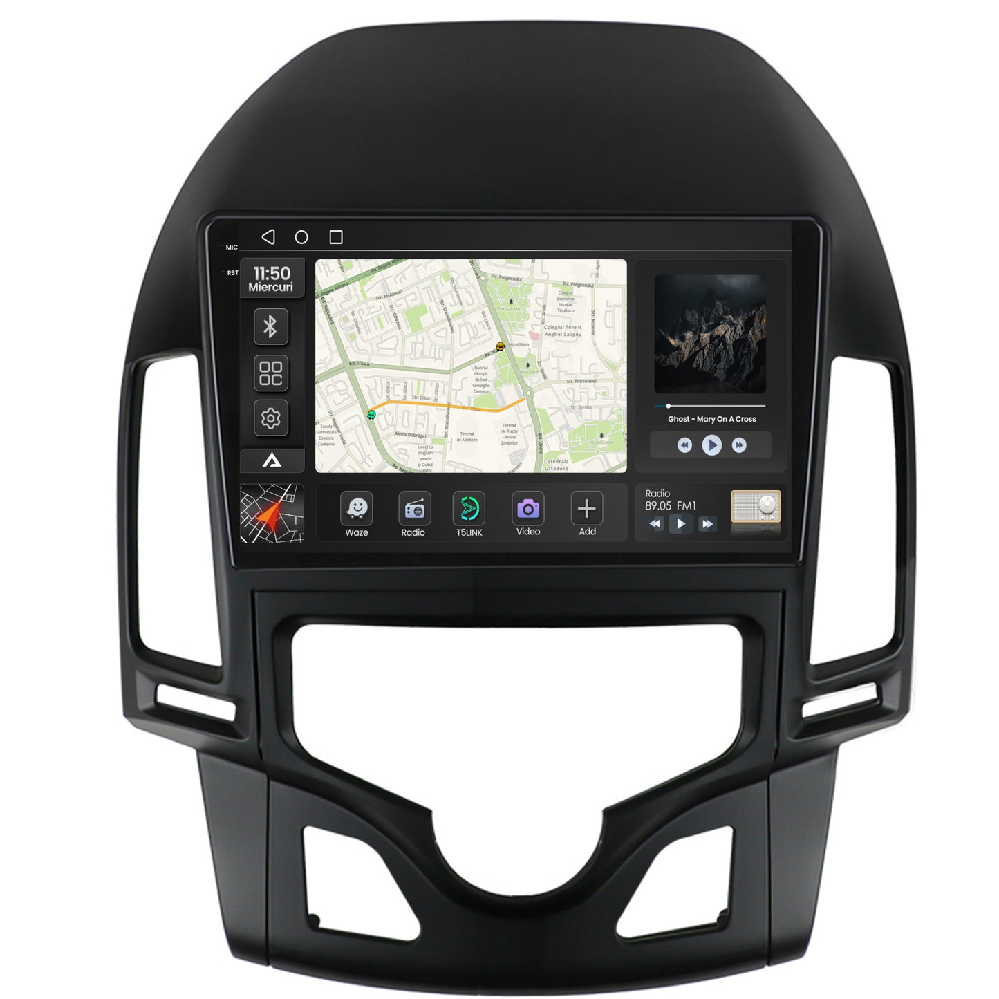Navigatie 2K Hyundai I30 (2007-2012), Clima Automata, Android, S-Quadcore / 4GB RAM + 64GB ROM, 9.5 Inch - AD-BGS90042K+AD-BGRKIT216