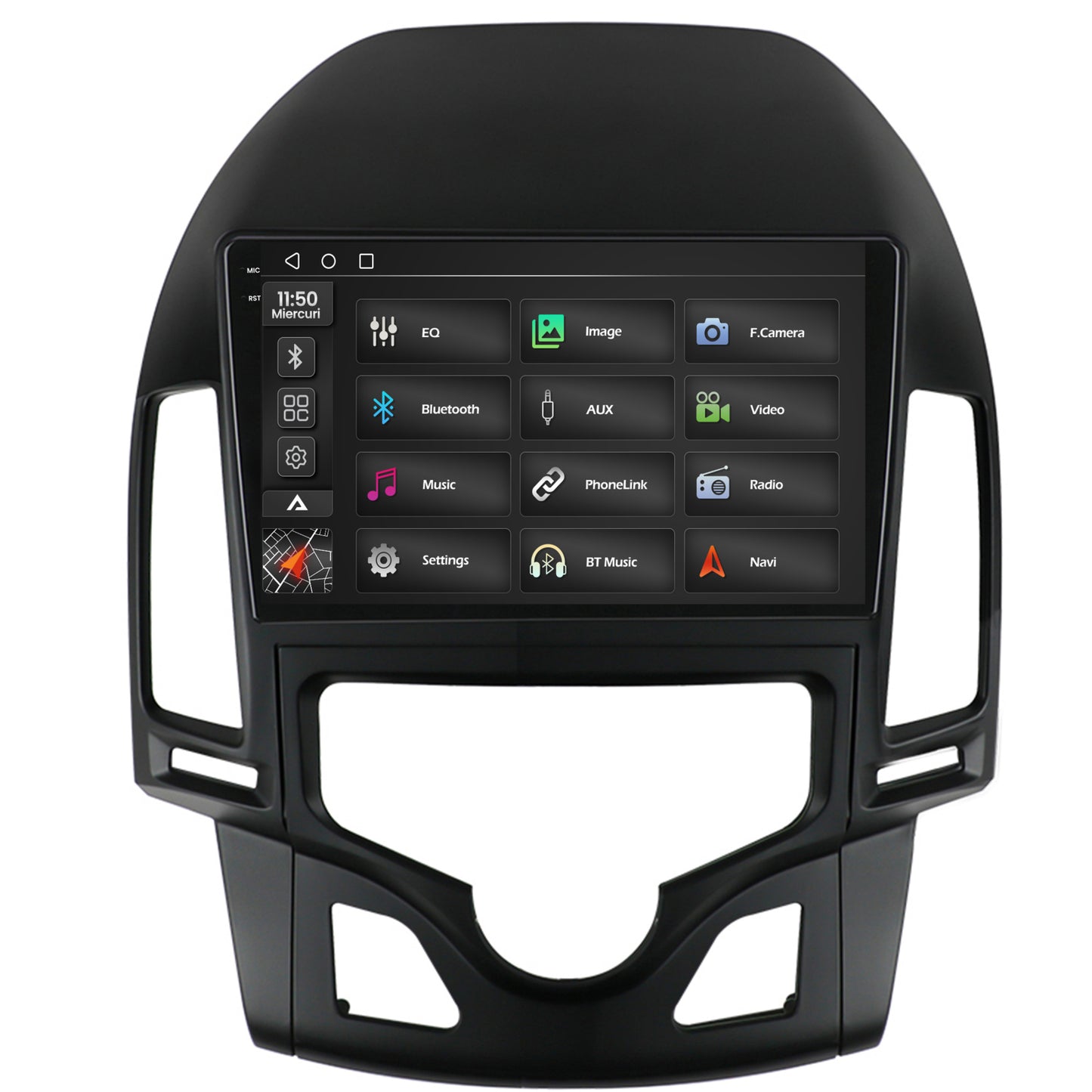Navigatie 2K Hyundai I30 (2007-2012), Clima Automata, Android, S-Quadcore / 4GB RAM + 64GB ROM, 9.5 Inch - AD-BGS90042K+AD-BGRKIT216