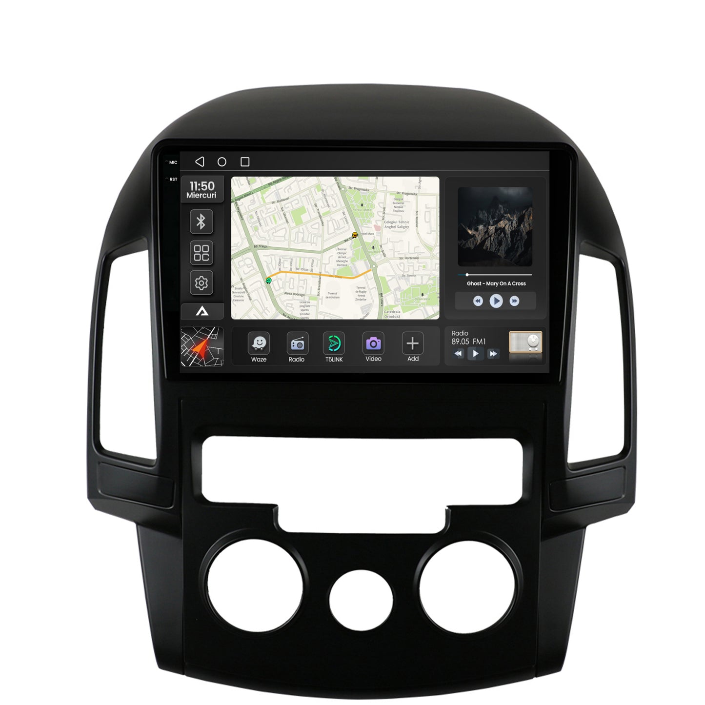 Navigatie 2K Hyundai I30 (2007-2012), Clima Manuala, Android, S-Quadcore / 4GB RAM + 64GB ROM, 9.5 Inch - AD-BGS90042K+AD-BGRKIT217