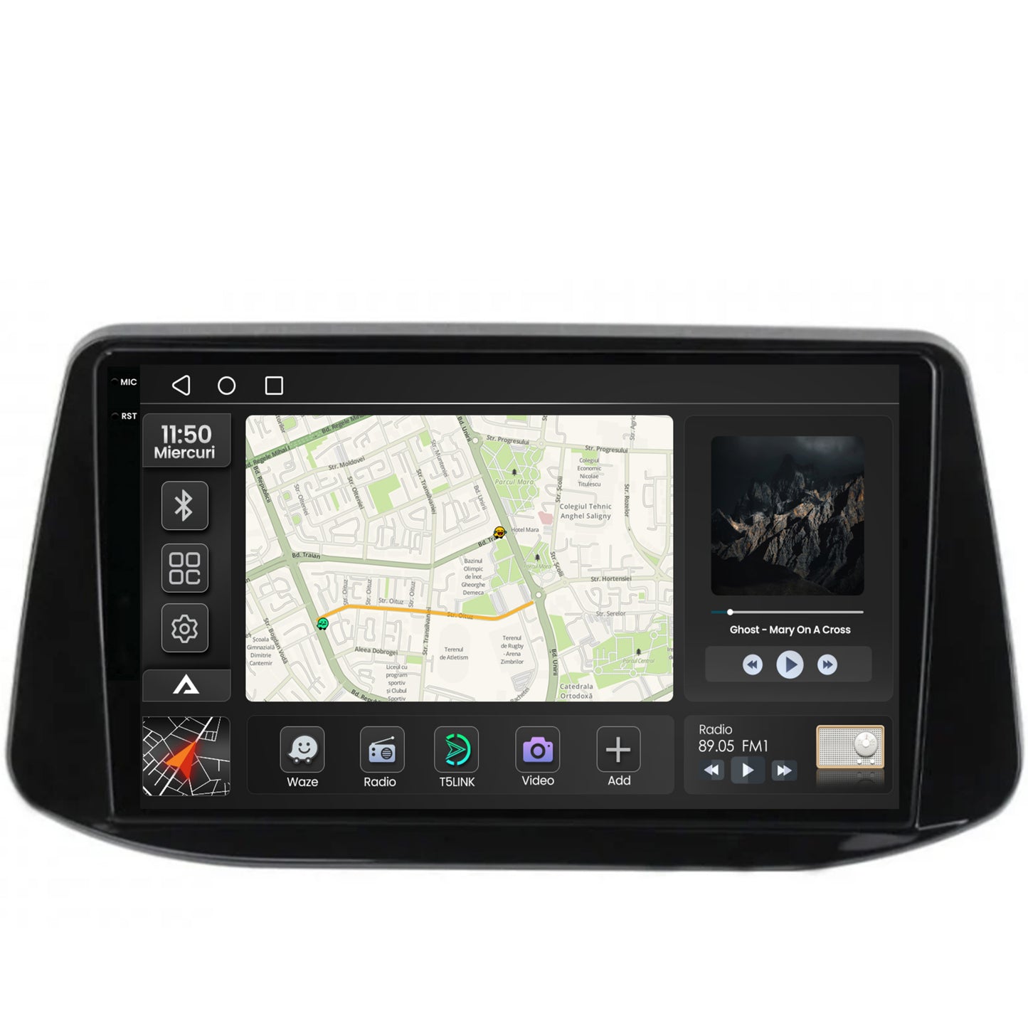 Navigatie 2K Hyundai I30 (2017-Prezent), Android, S-Quadcore / 4GB RAM + 64GB ROM, 9.5 Inch - AD-BGS90042K+AD-BGRKIT225