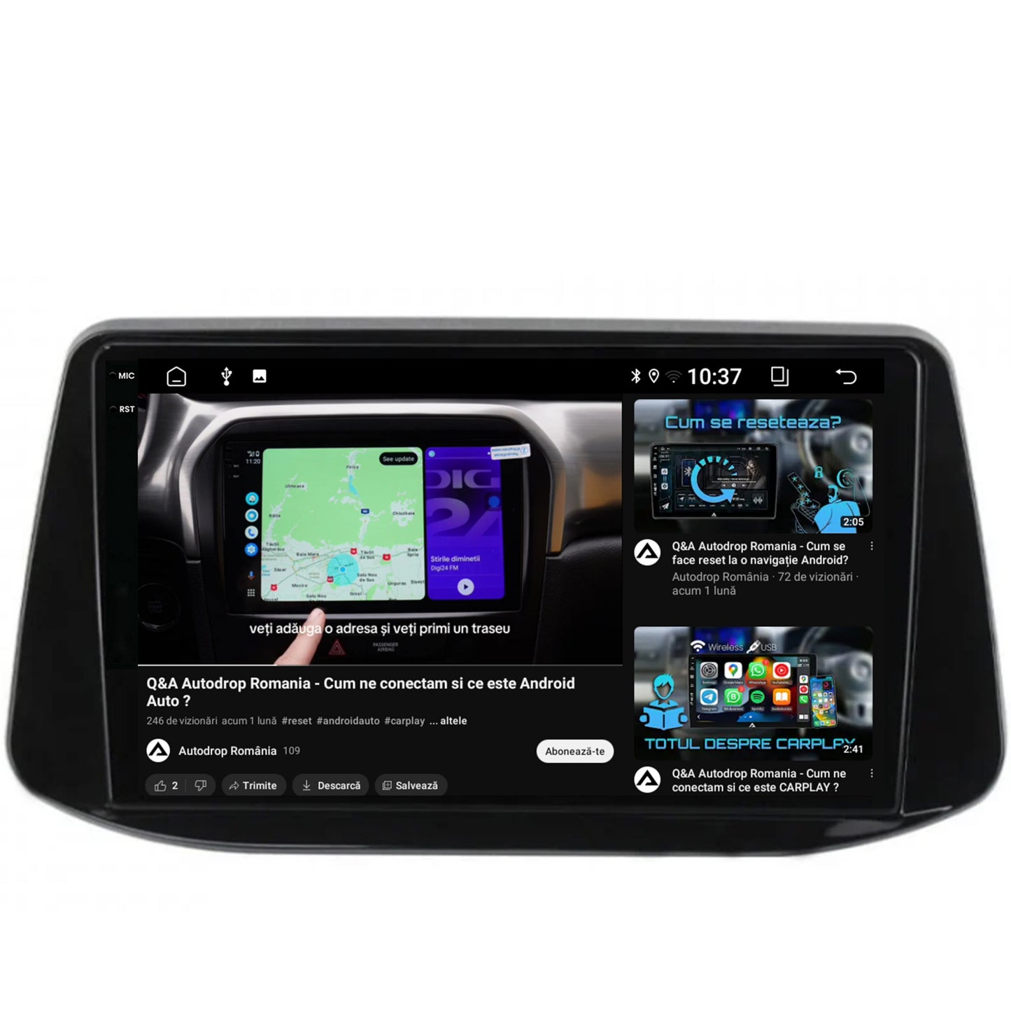Navigatie 2K Hyundai I30 (2017-Prezent), Android, S-Quadcore / 4GB RAM + 64GB ROM, 9.5 Inch - AD-BGS90042K+AD-BGRKIT225