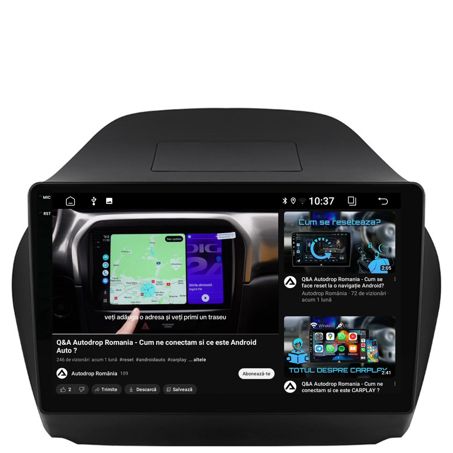 Navigatie 2K Hyundai IX35 (2009-2015), Android, S-Quadcore / 4GB RAM + 64GB ROM, 10.36 Inch - AD-BGS100042K+AD-BGRKIT189