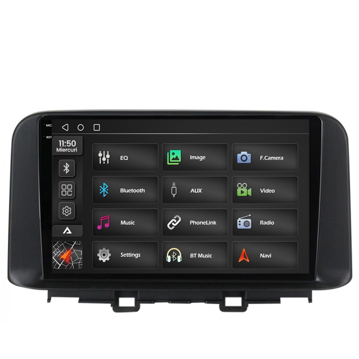 Navigatie 2K Hyundai Kona (2018+), Android, S-Quadcore / 4GB RAM + 64GB ROM, 10.36 Inch - AD-BGS100042K+AD-BGRKIT183V2
