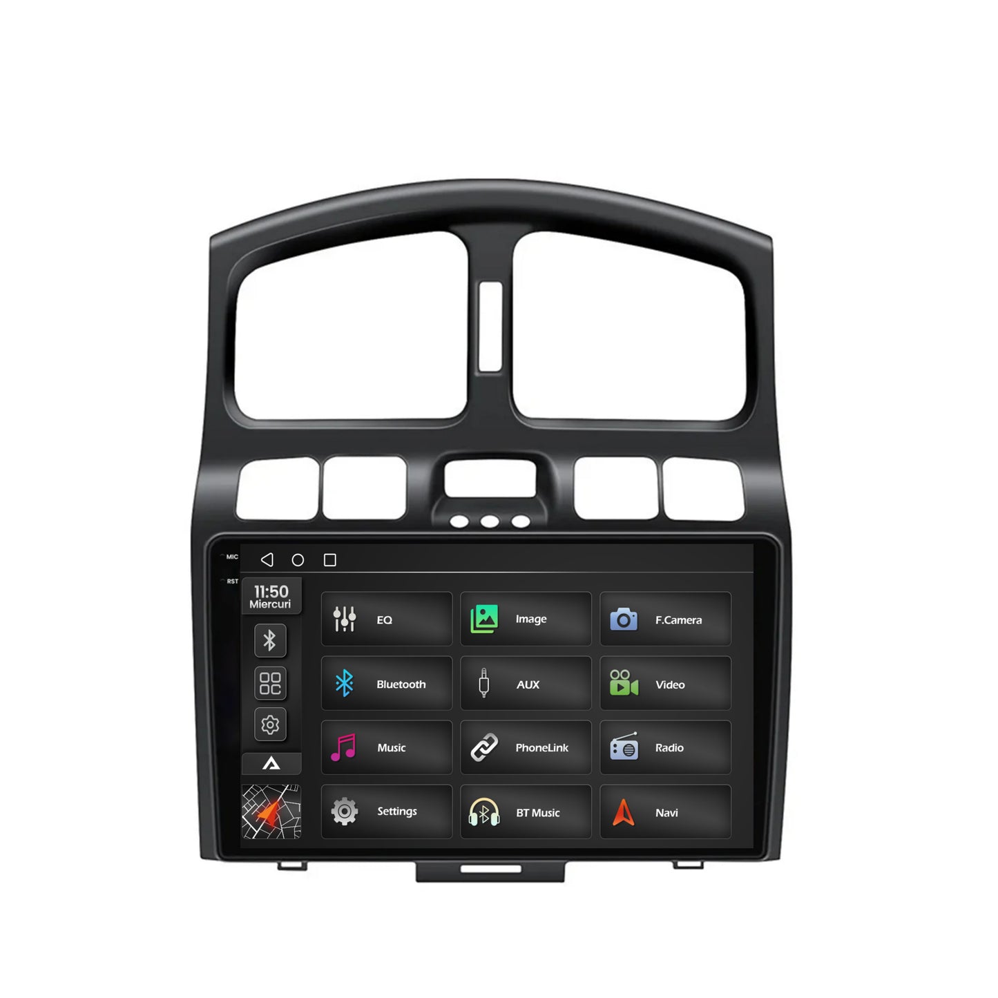 Navigatie 2K Hyundai Santa Fe (2001-2005), Android, S-Quadcore / 4GB RAM + 64GB ROM, 9.5 Inch - AD-BGS90042K+AD-BGRKIT210V2