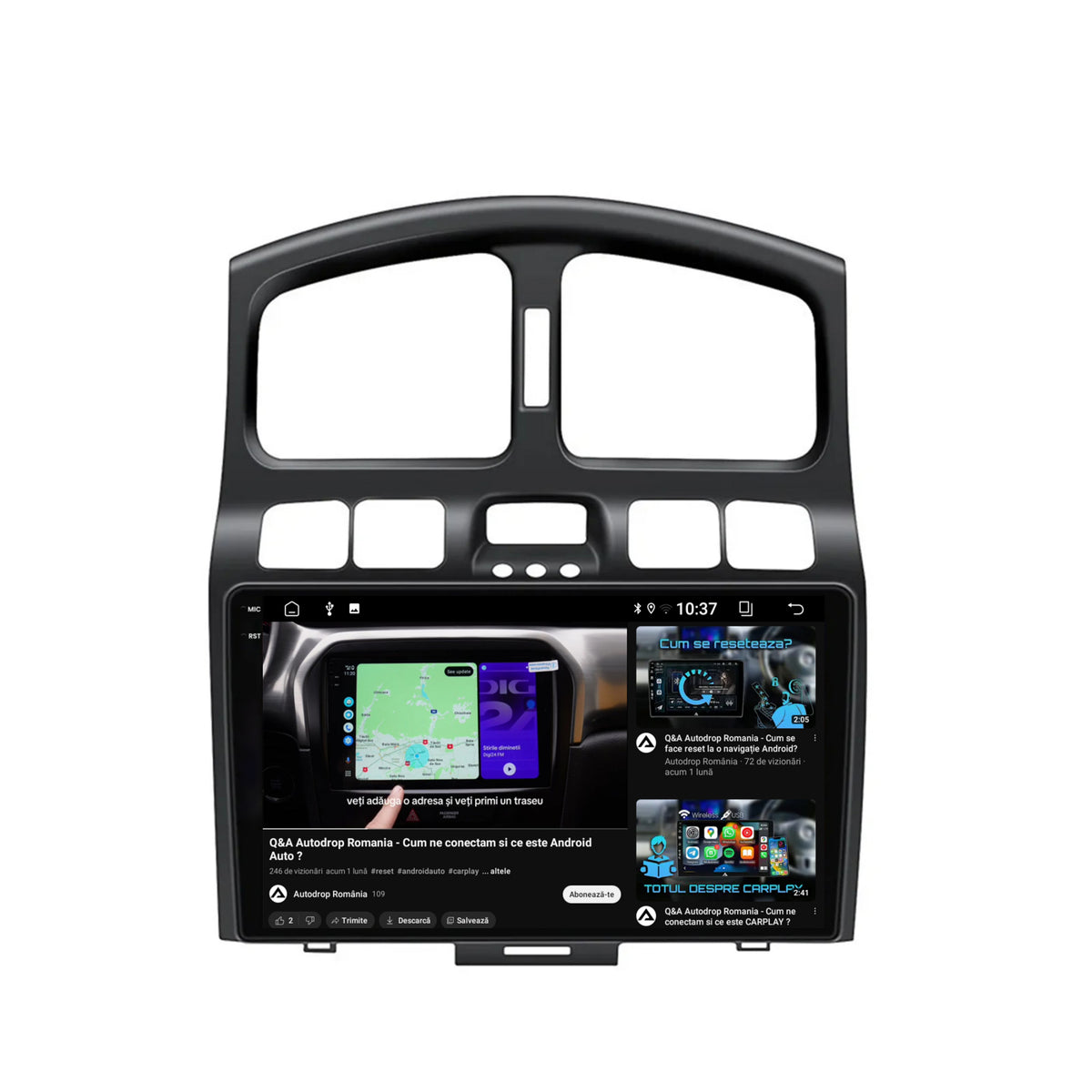 Navigatie 2K Hyundai Santa Fe (2001-2005), Android, S-Quadcore / 4GB RAM + 64GB ROM, 9.5 Inch - AD-BGS90042K+AD-BGRKIT210V2