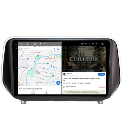Navigatie 2K Hyundai Santa Fe (2018+), Android, S-Quadcore / 4GB RAM + 64GB ROM, 9.5 Inch - AD-BGS90042K+AD-BGRKIT223