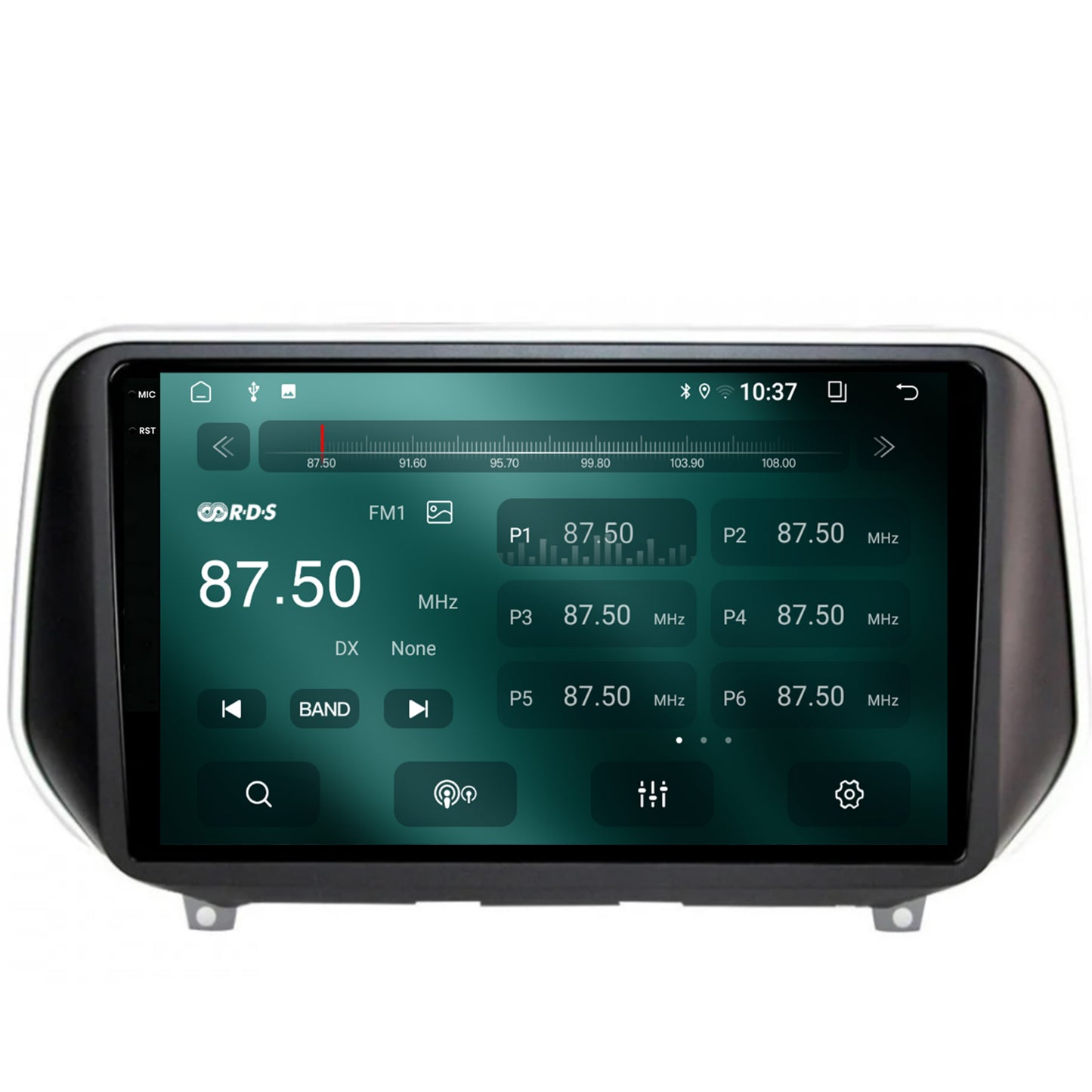 Navigatie 2K Hyundai Santa Fe (2018+), Android, S-Quadcore / 4GB RAM + 64GB ROM, 9.5 Inch - AD-BGS90042K+AD-BGRKIT223