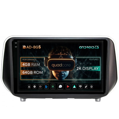 Navigatie 2K Hyundai Santa Fe (2018+), Android, S-Quadcore / 4GB RAM + 64GB ROM, 9.5 Inch - AD-BGS90042K+AD-BGRKIT223