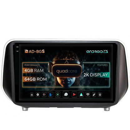 Navigatie 2K Hyundai Santa Fe (2018+), Android, S-Quadcore / 4GB RAM + 64GB ROM, 9.5 Inch - AD-BGS90042K+AD-BGRKIT223