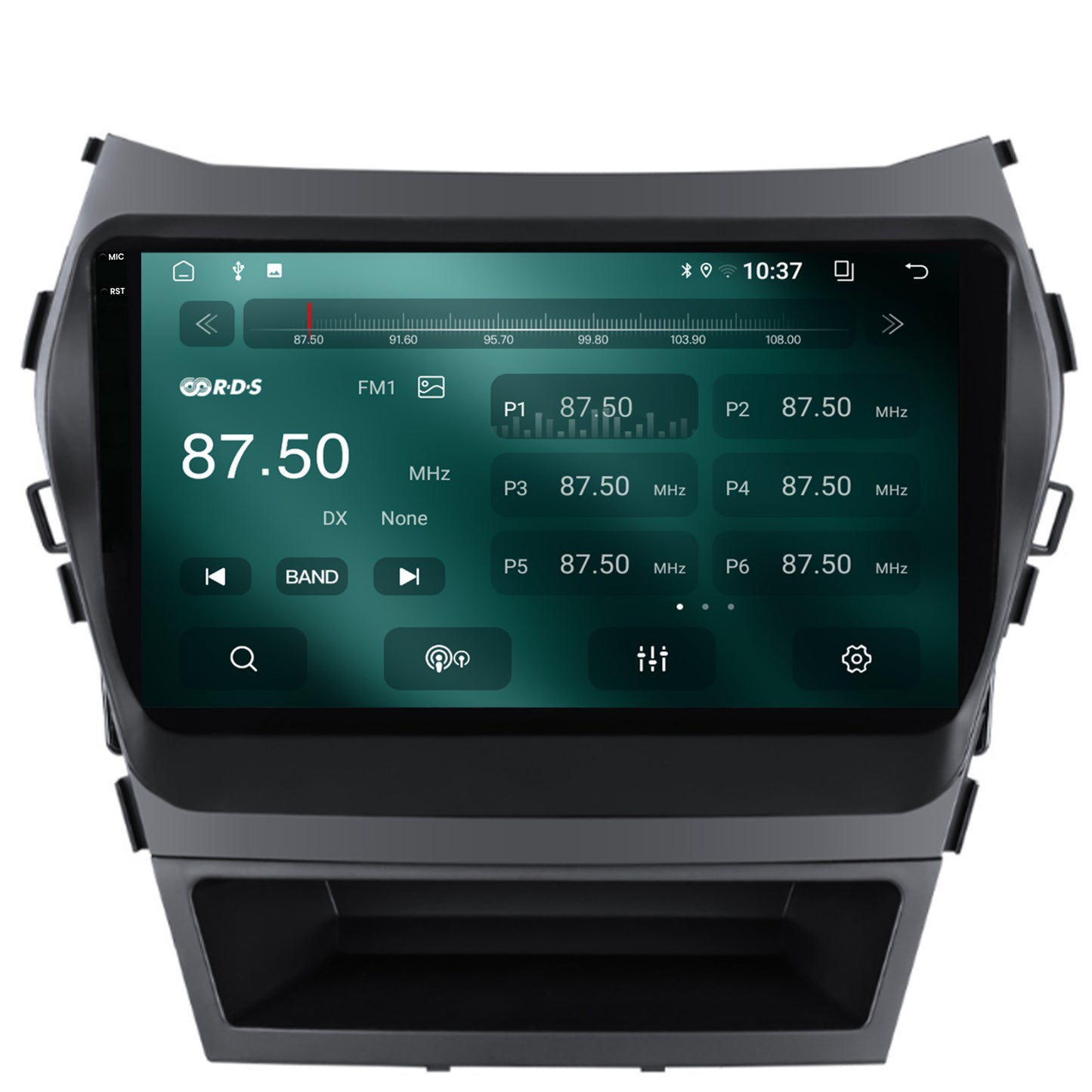 Navigatie 2K Hyundai Santa Fe IX45 (2013-2017), Android, S-Quadcore / 4GB RAM + 64GB ROM, 9.5 Inch - AD-BGS90042K+AD-BGRKIT182