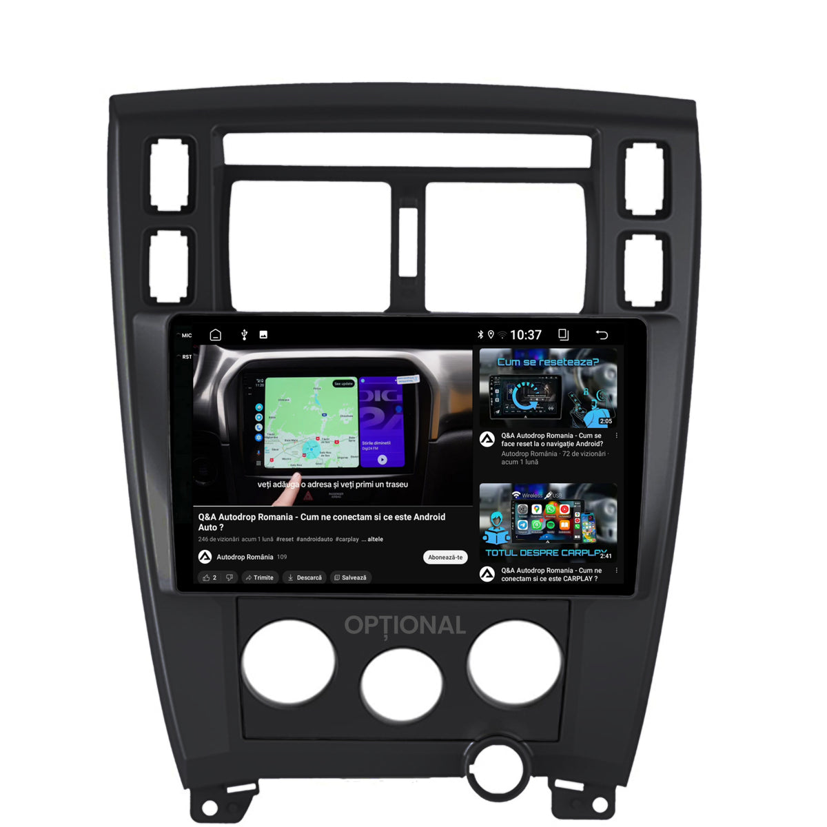 Navigatie 2K Hyundai Tucson (2006-2013), Android, S-Quadcore / 4GB RAM + 64GB ROM, 10.36 Inch - AD-BGS100042K+AD-BGRKIT200B