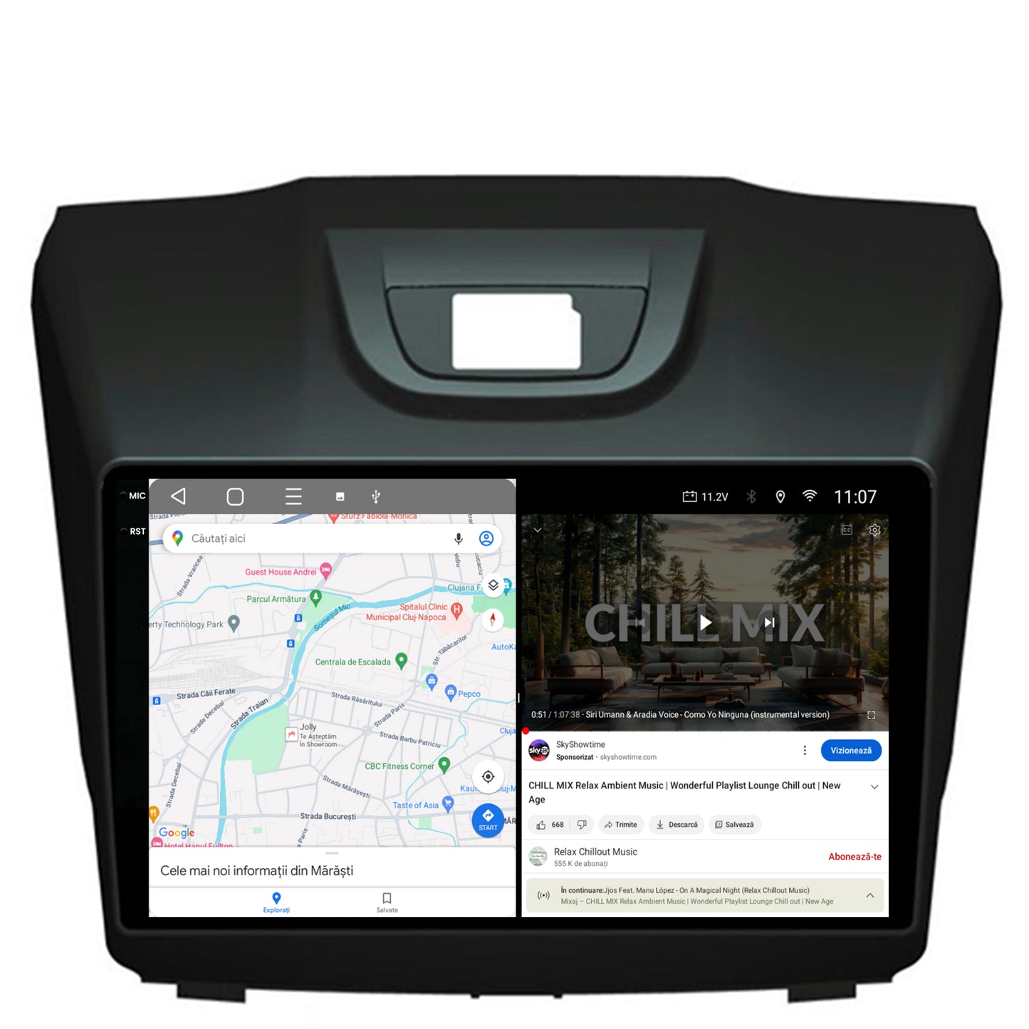Navigatie 2K Isuzu D-MAX (2015+), Android, S-Quadcore / 4GB RAM + 64GB ROM, 9.5 Inch - AD-BGS90042K+AD-BGRKIT311