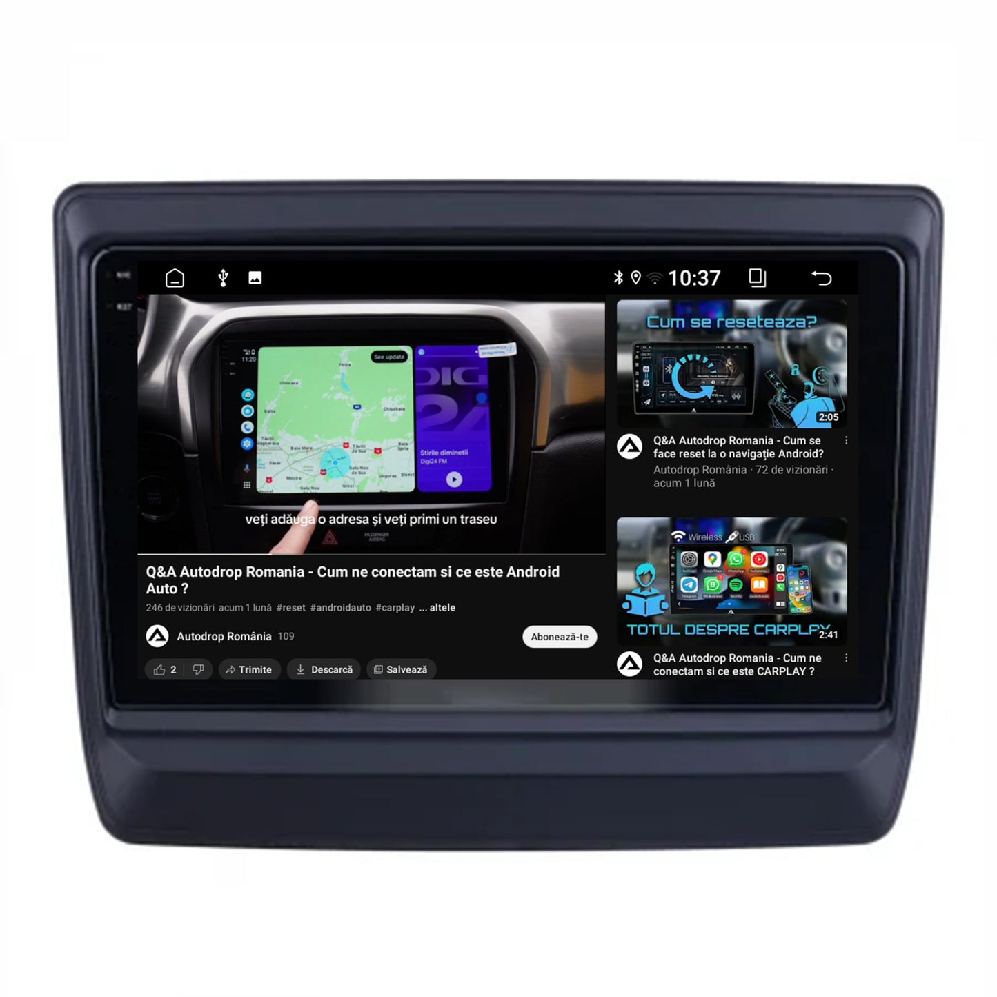 Navigatie 2K Isuzu D-MAX (2020+), Android, S-Quadcore / 4GB RAM + 64GB ROM, 9.5 Inch - AD-BGS90042K+AD-BGRKIT316