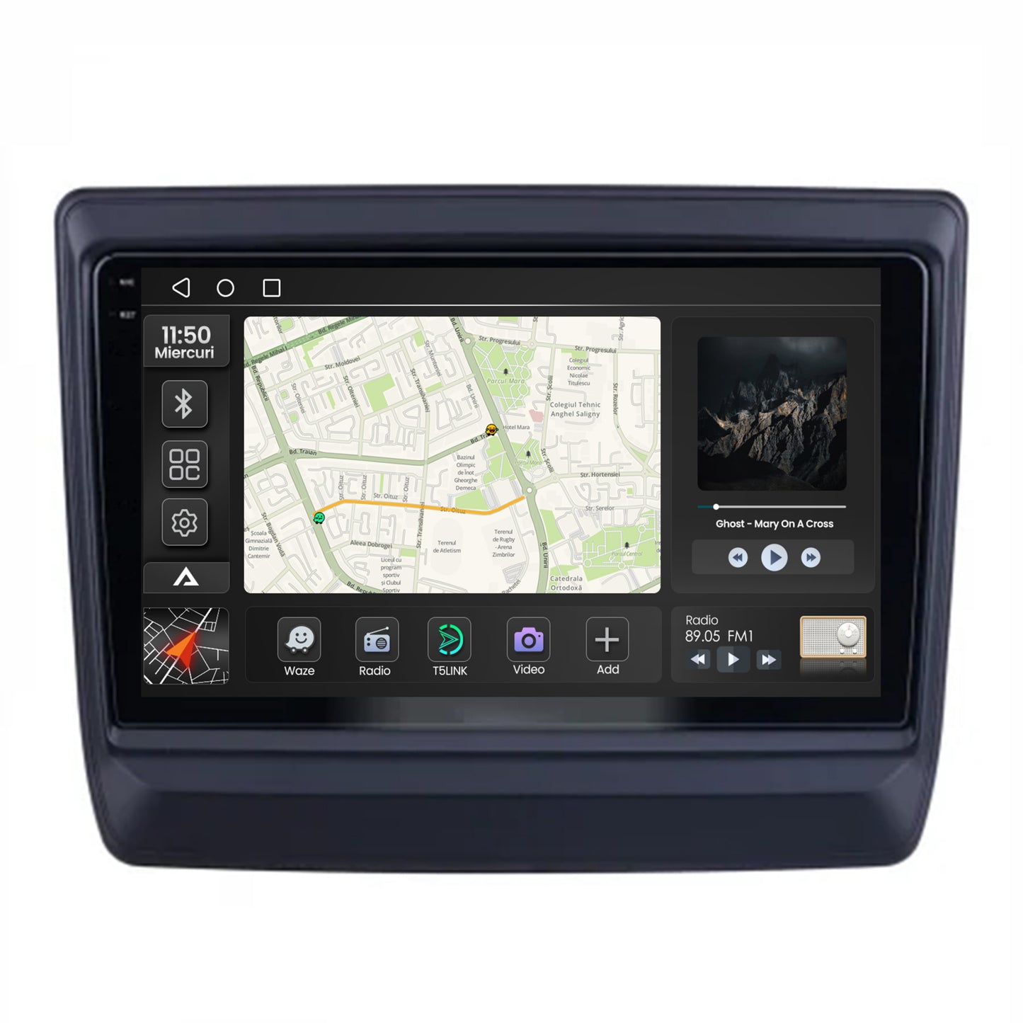 Navigatie 2K Isuzu D-MAX (2020+), Android, S-Quadcore / 4GB RAM + 64GB ROM, 9.5 Inch - AD-BGS90042K+AD-BGRKIT316